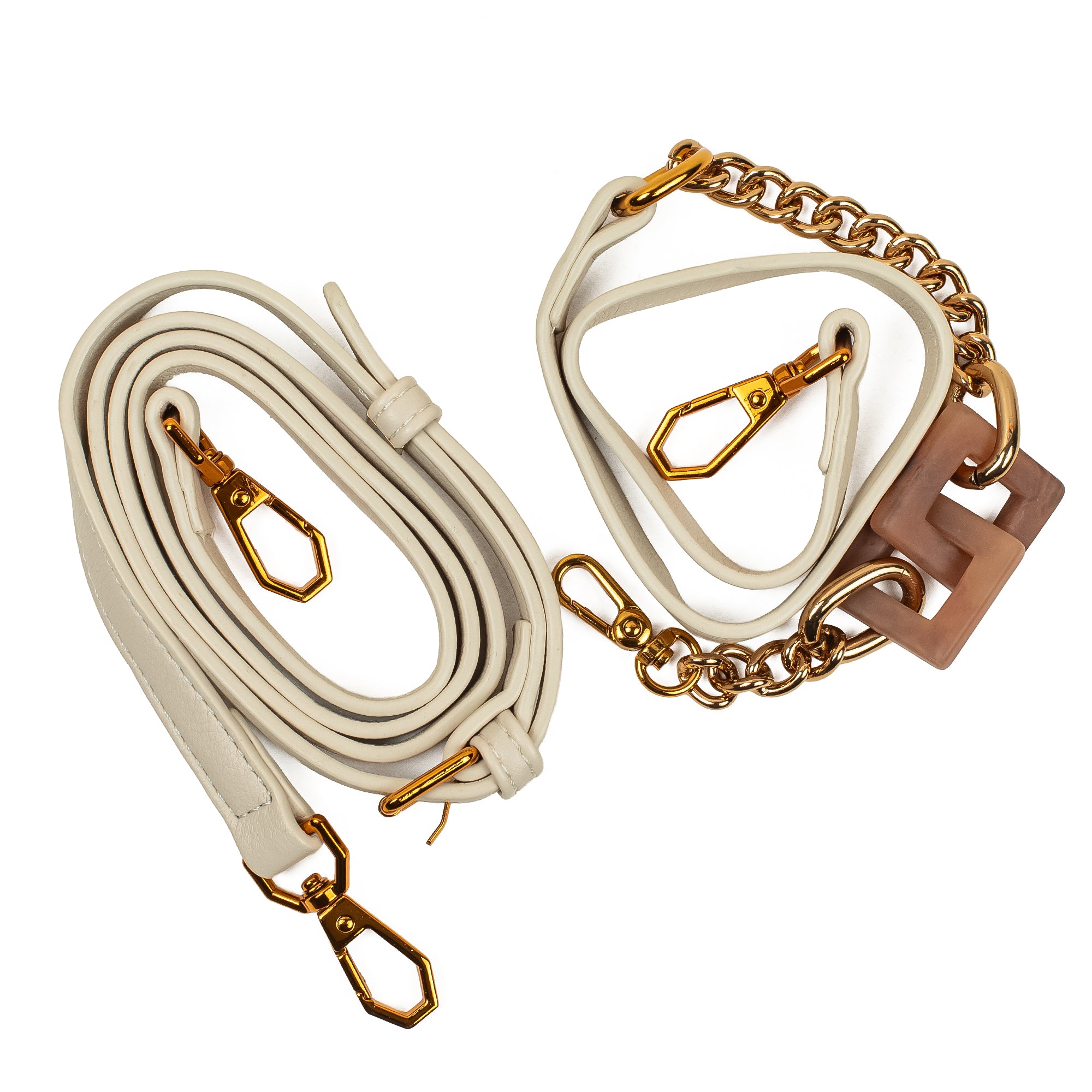 White Quilted Satchel Bag with Chain Strap - Vibrantbd.com