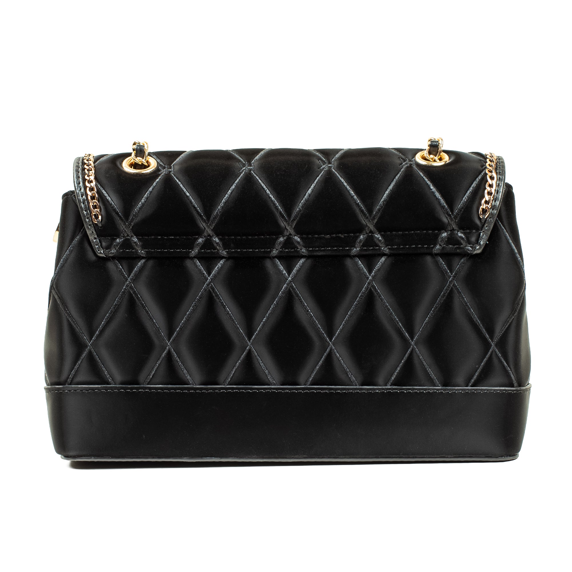 Luxury PU Leather Classic Shoulder Black Bag - Vibrantbd.com
