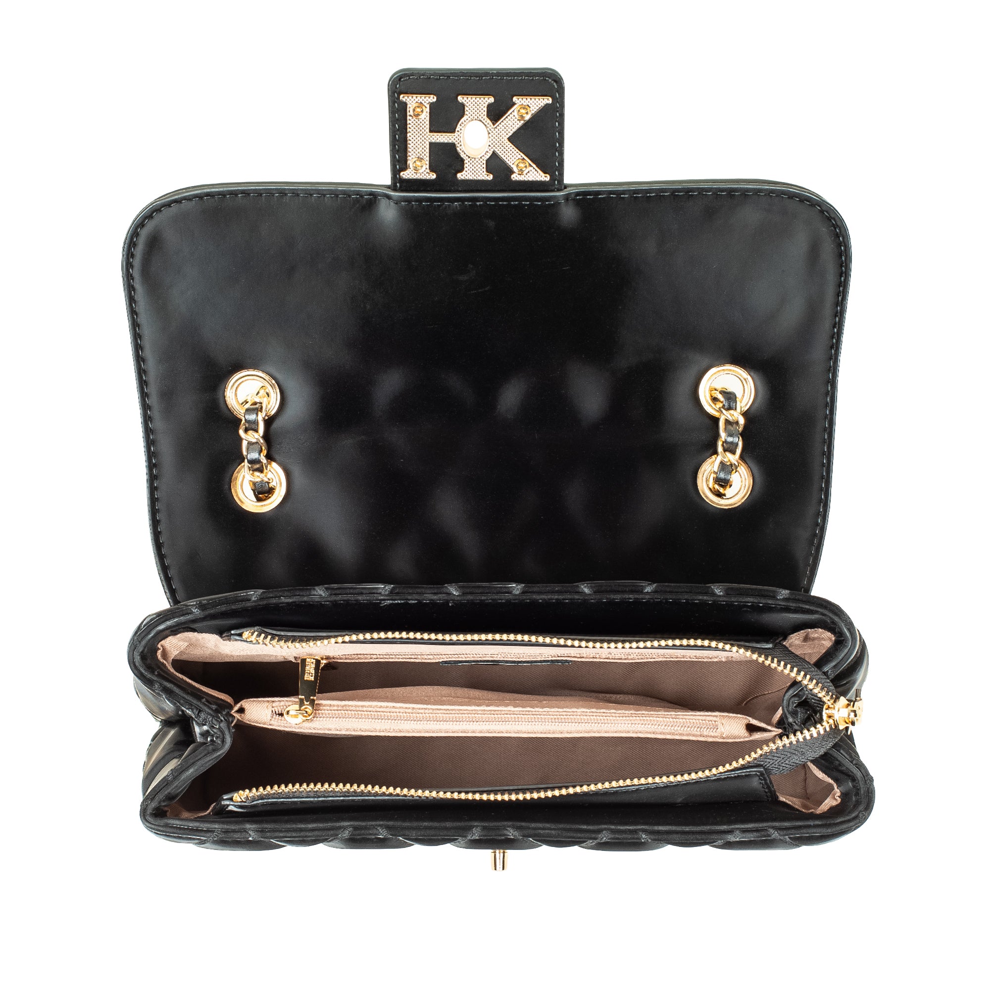 Luxury PU Leather Classic Shoulder Black Bag - Vibrantbd.com