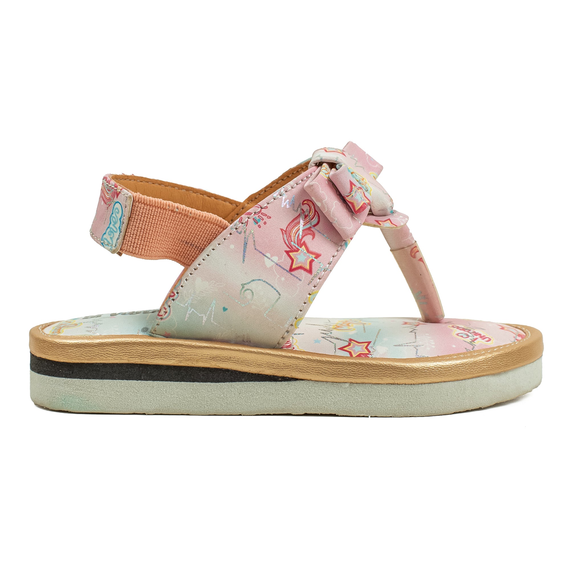 Vibrant Infant Girls' White and Black Sandals – Cute & Comfortable PU Upper Sandal with Soft Footbed & EVA Sole - Vibrantbd.com