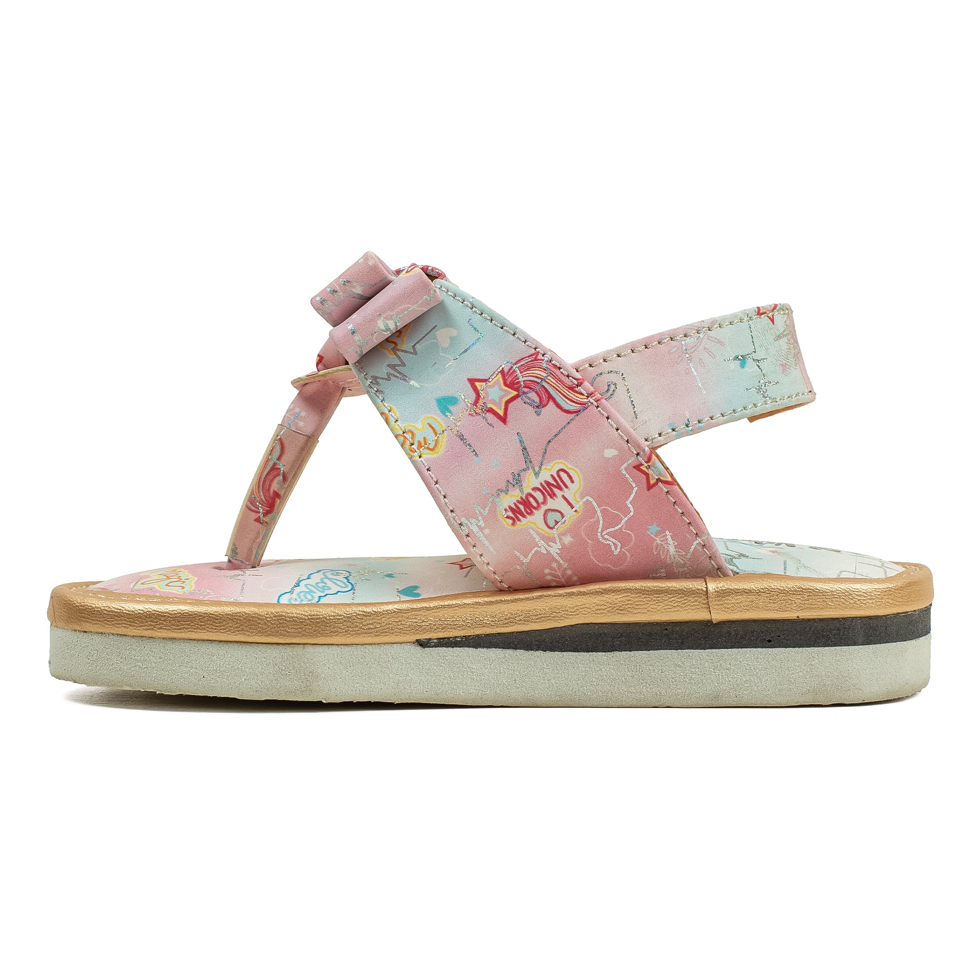 Vibrant Infant Girls' White and Black Sandals – Cute & Comfortable PU Upper Sandal with Soft Footbed & EVA Sole - Vibrantbd.com