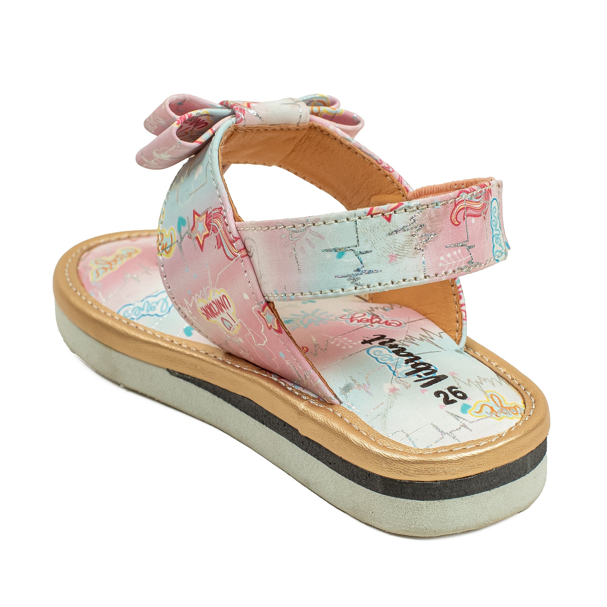 Vibrant Infant Girls' White and Black Sandals – Cute & Comfortable PU Upper Sandal with Soft Footbed & EVA Sole - Vibrantbd.com