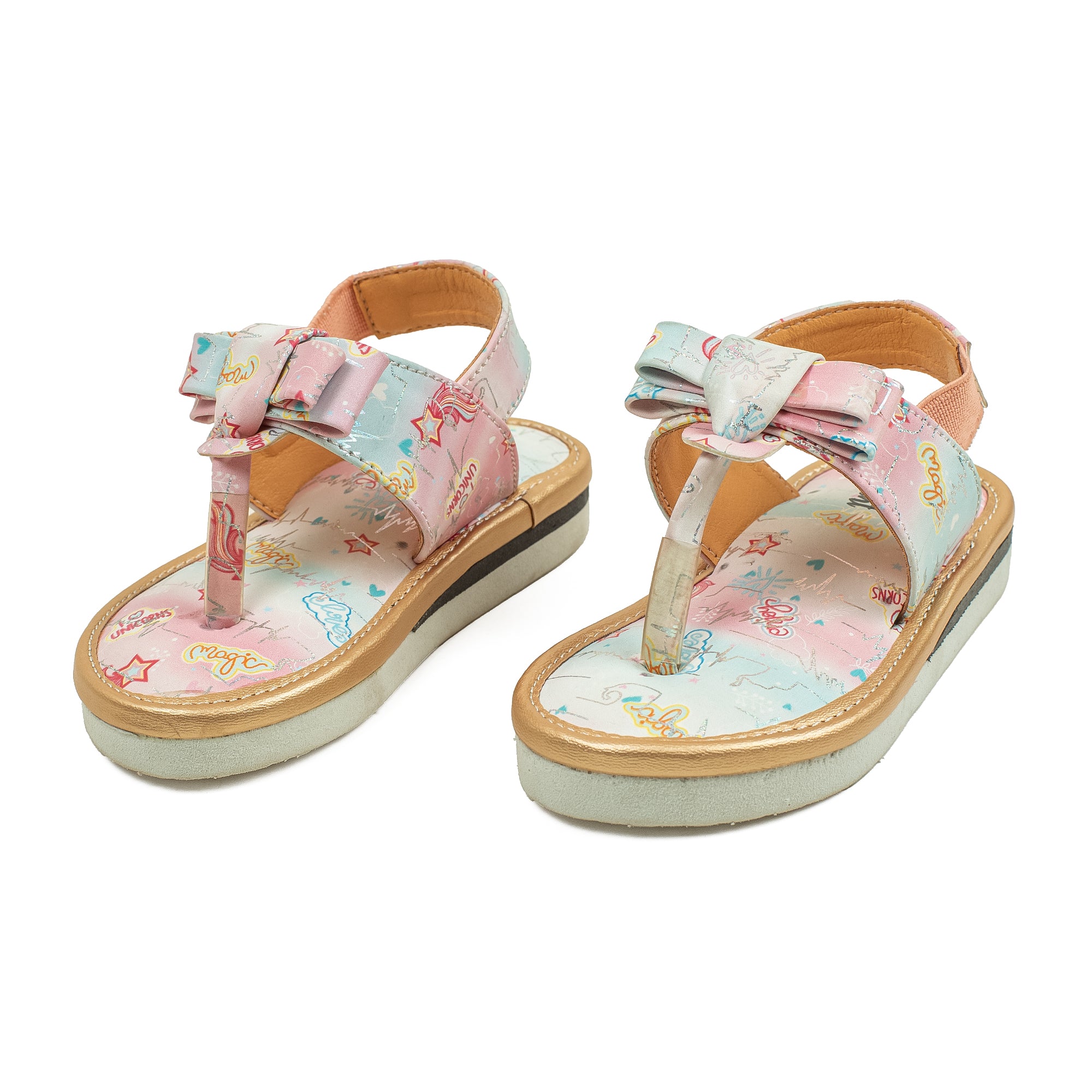 Vibrant Infant Girls' White and Black Sandals – Cute & Comfortable PU Upper Sandal with Soft Footbed & EVA Sole - Vibrantbd.com