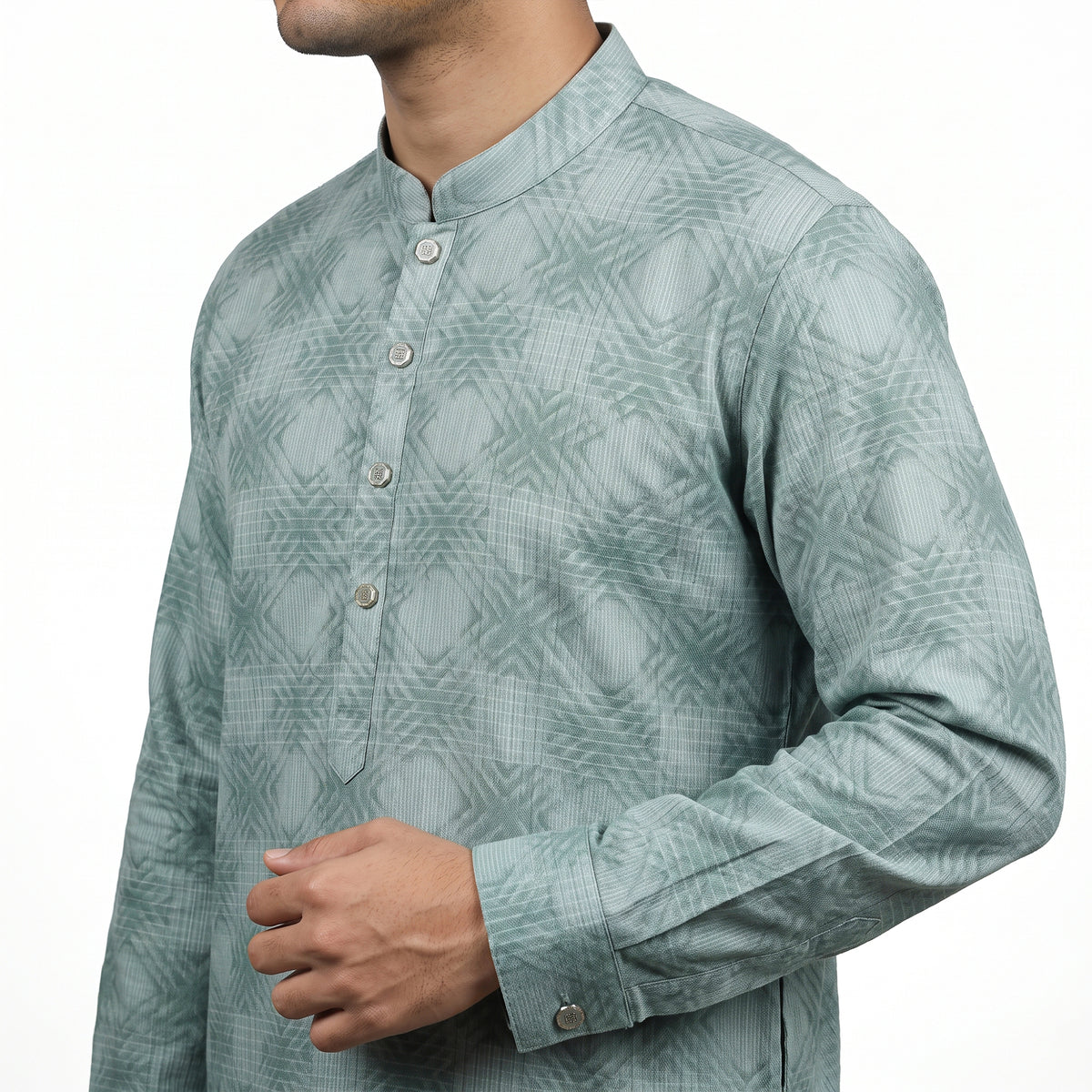 VIBRANT PRINTED COTTON PANJABI - Vibrantbd.com
