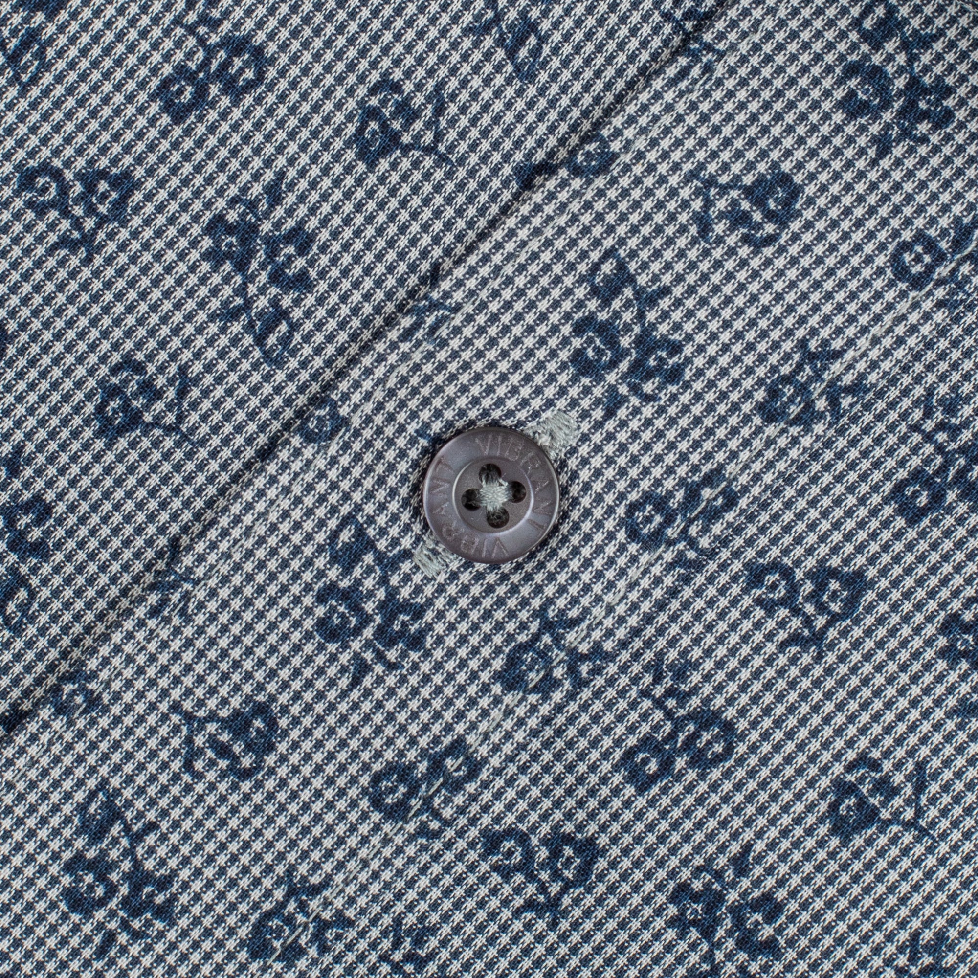 VIBRANT FLORAL MICRO PRINT SLIM FIT MEN’S CASUAL SHIRT