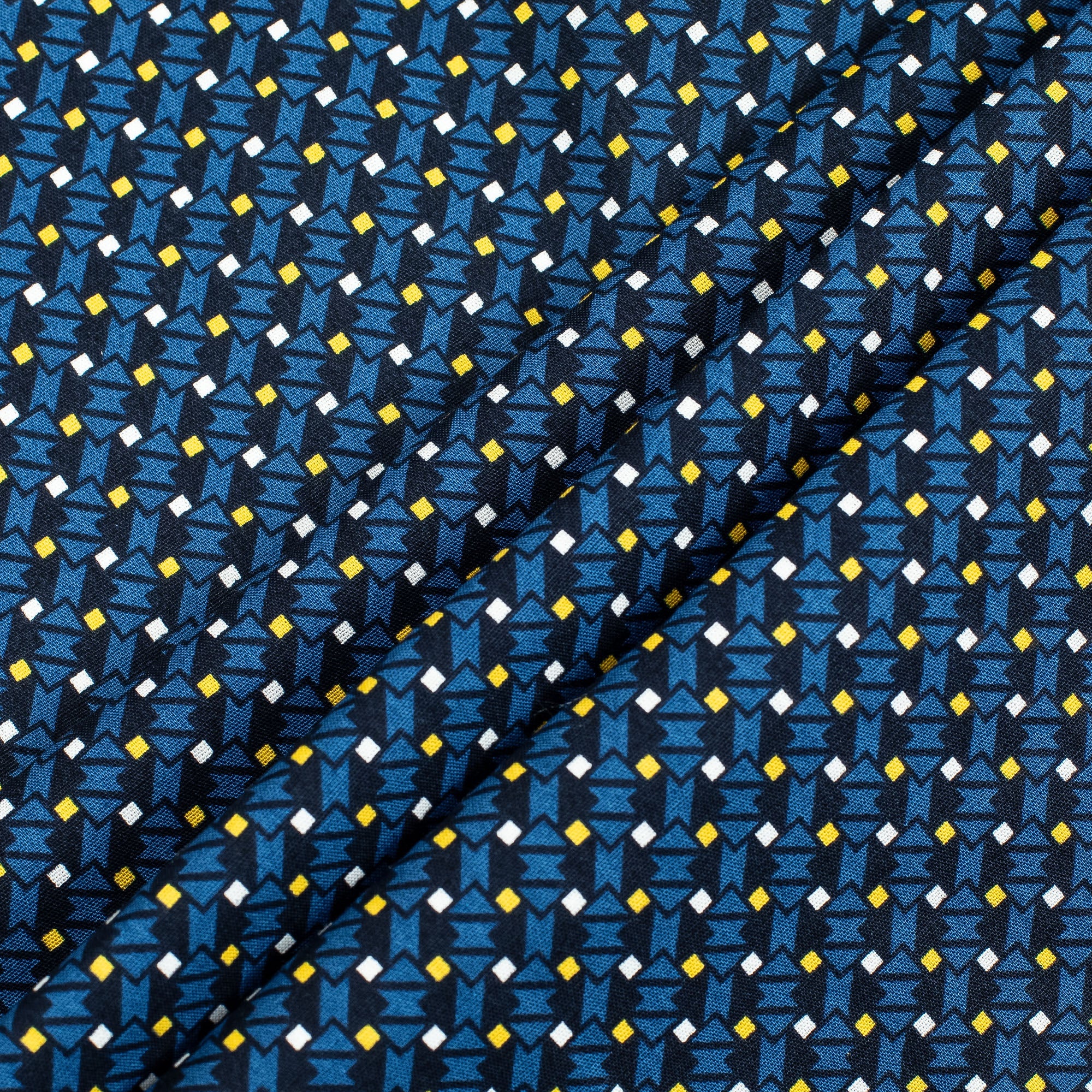 Men's Full Sleeve Cotton Printed Shirt in Navy Blue | Vibrant® Slim Fit Formal Casual Wear - Vibrantbd.com