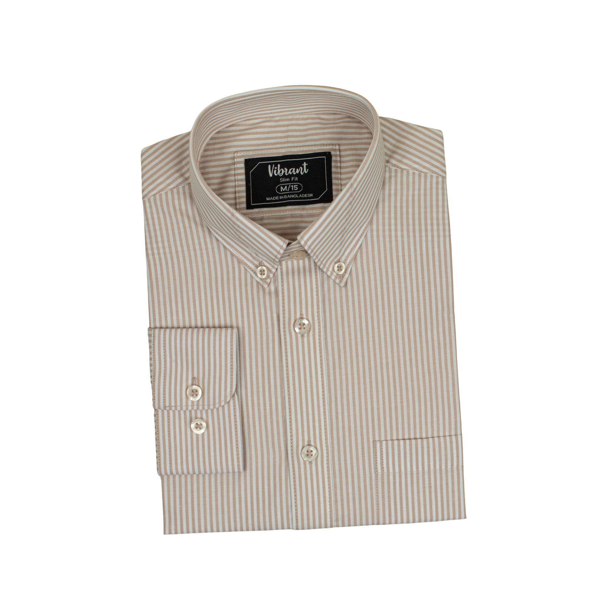 VIBRANT MEN’S VERTICAL STRIPED SLIM FIT FORMAL SHIRT