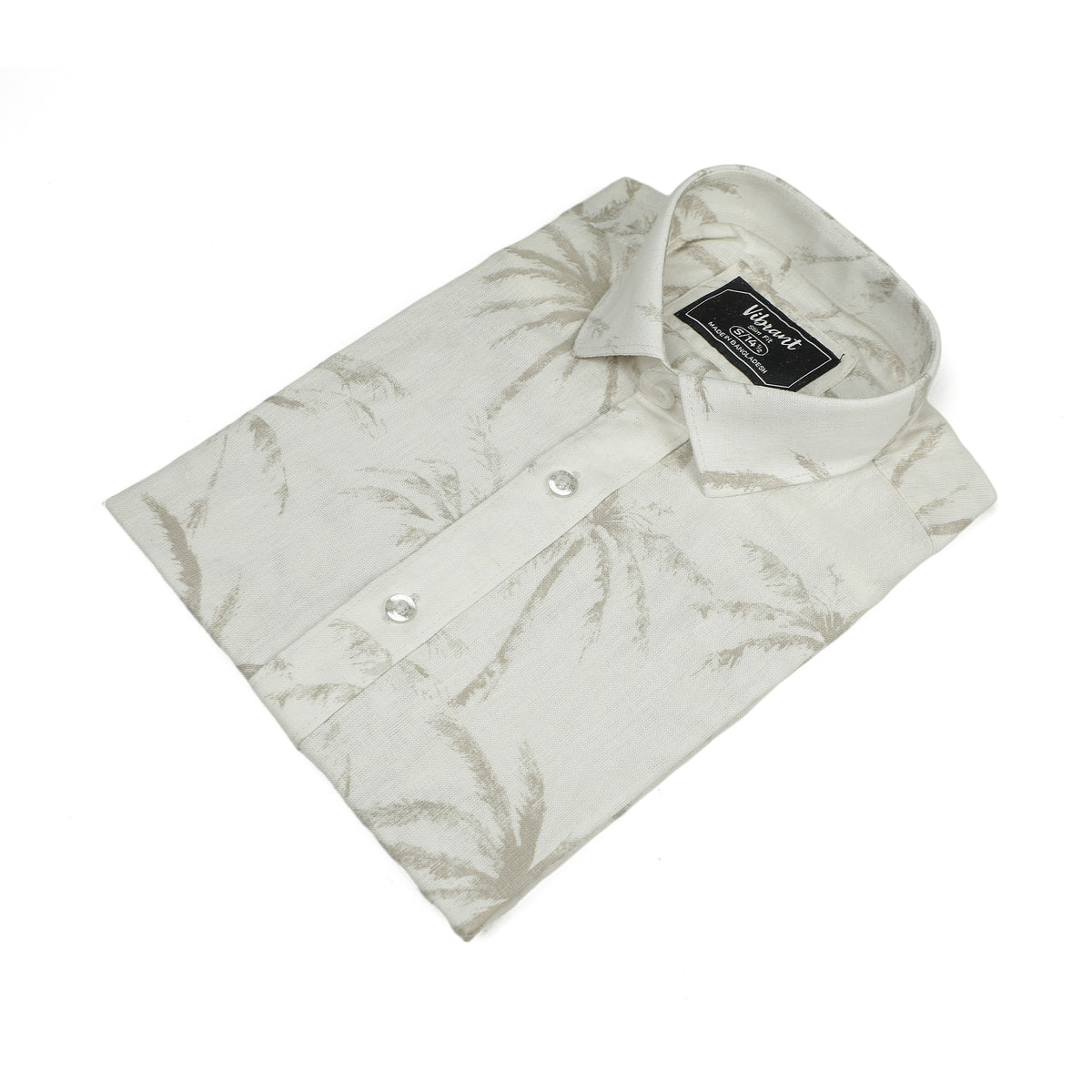 VIBRANT MEN HALF SLEEVE PALM PRINTED SHIRT