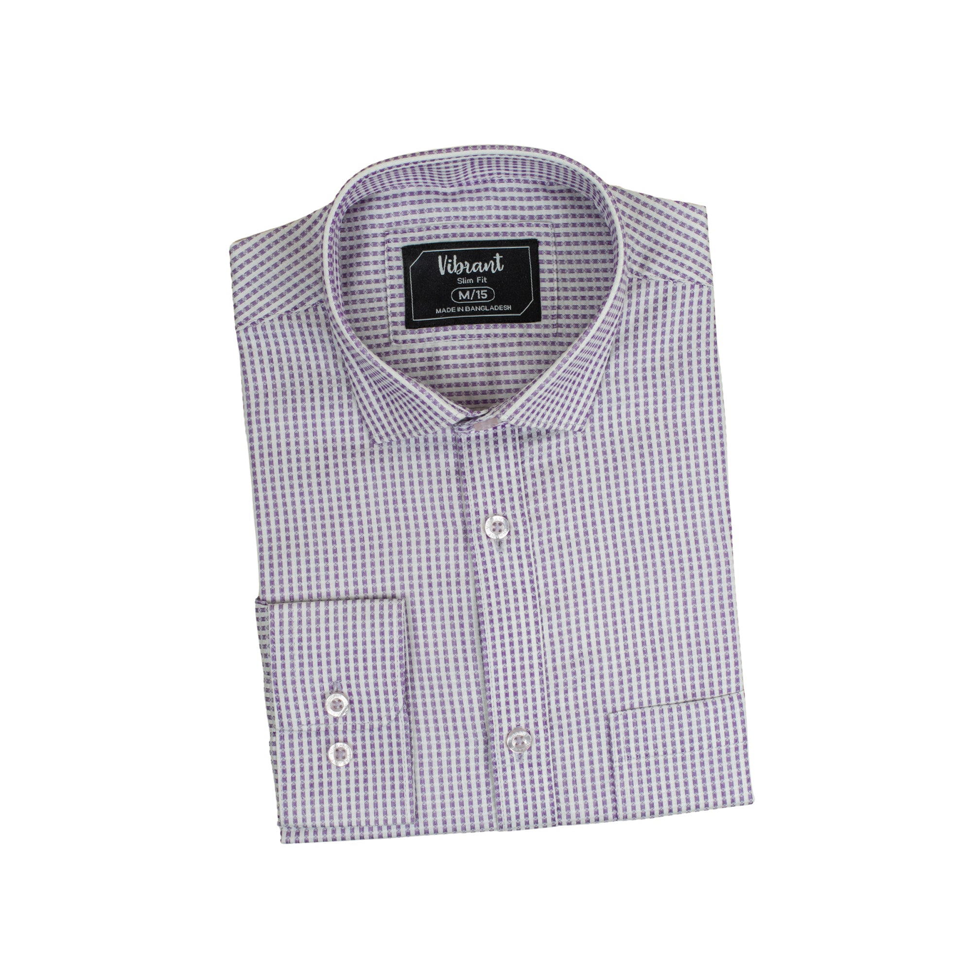 LAVENDER COLOR TEXTURED MEN FULL SLEEVE FORMAL SHIRT - Vibrantbd.com