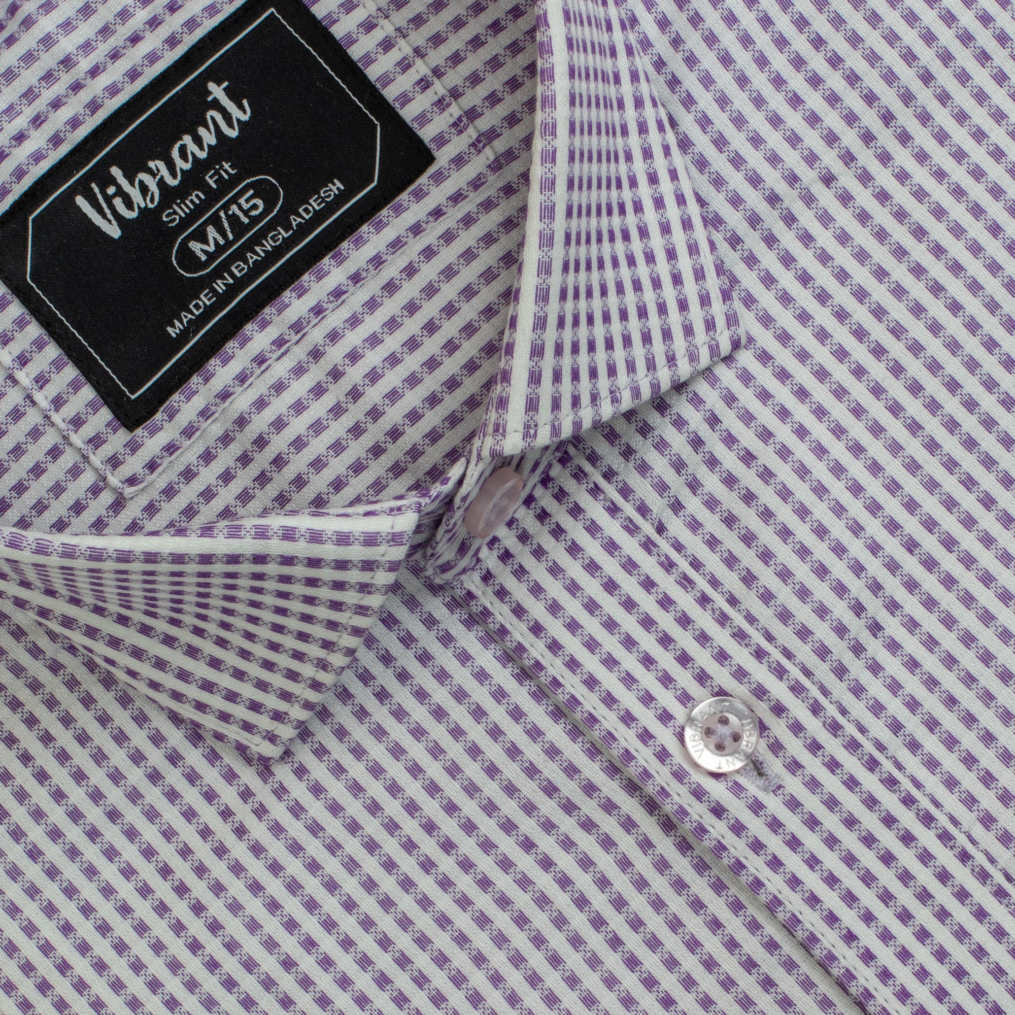LAVENDER COLOR TEXTURED MEN FULL SLEEVE FORMAL SHIRT - Vibrantbd.com