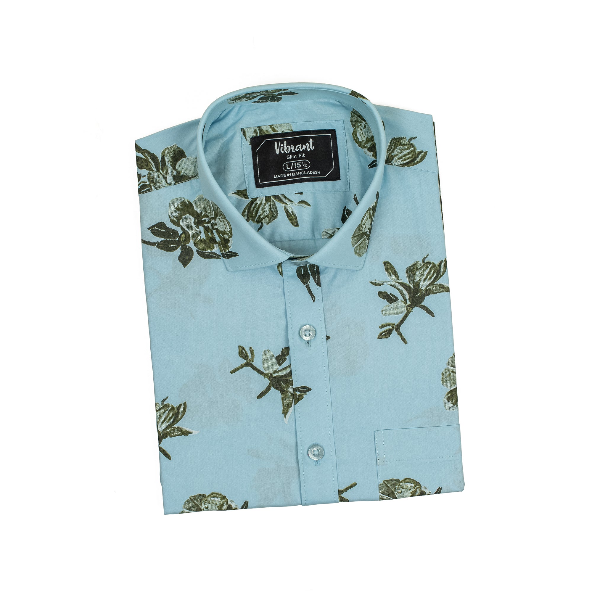 MEN HALF SLEEVE FLORAL PRINTED SHIRT - Vibrantbd.com