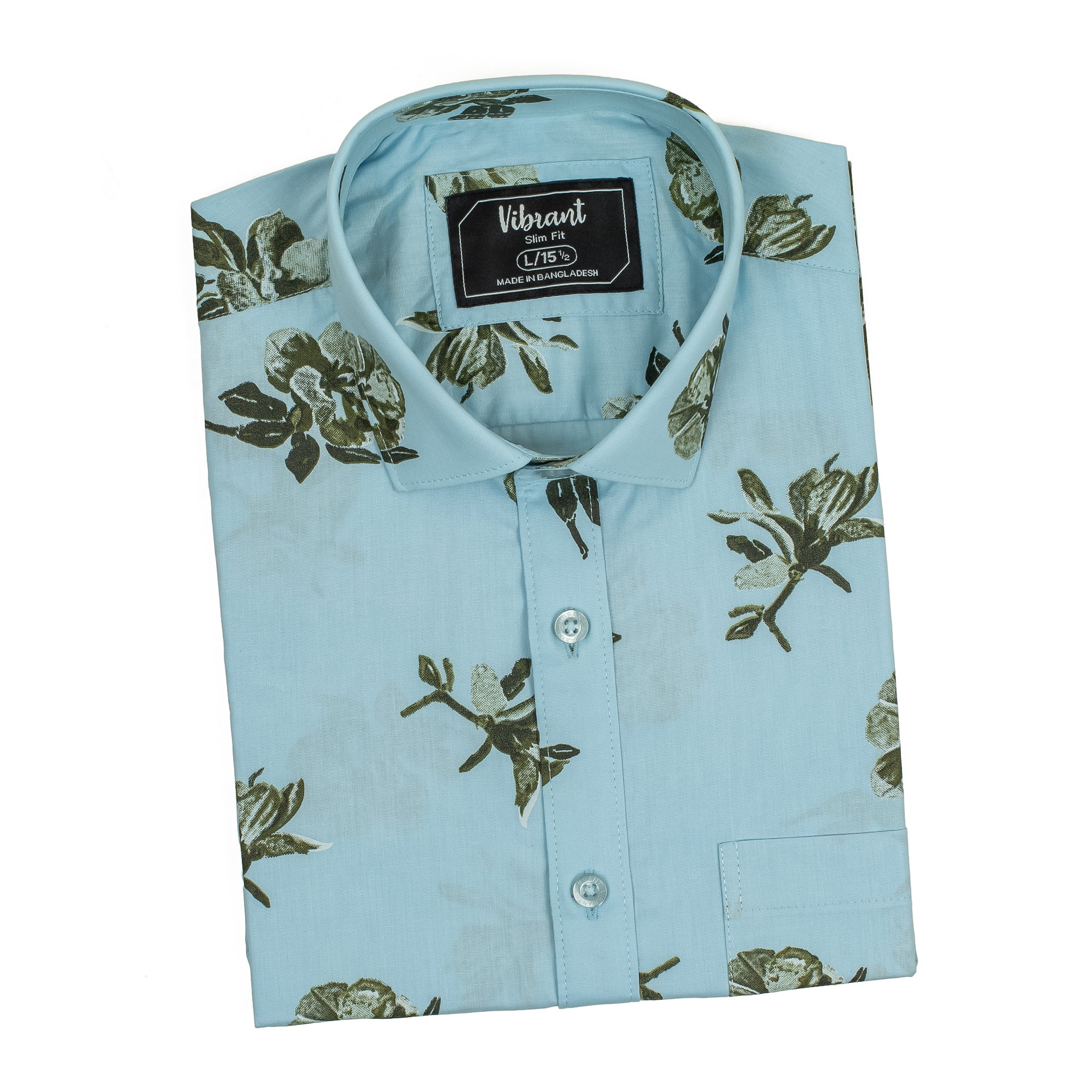 MEN HALF SLEEVE FLORAL PRINTED SHIRT - Vibrantbd.com