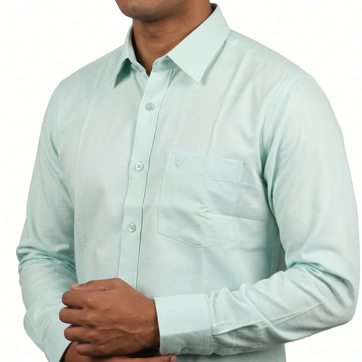 VIBRANT MENโS SLIM FIT FORMAL FULL SHIRT