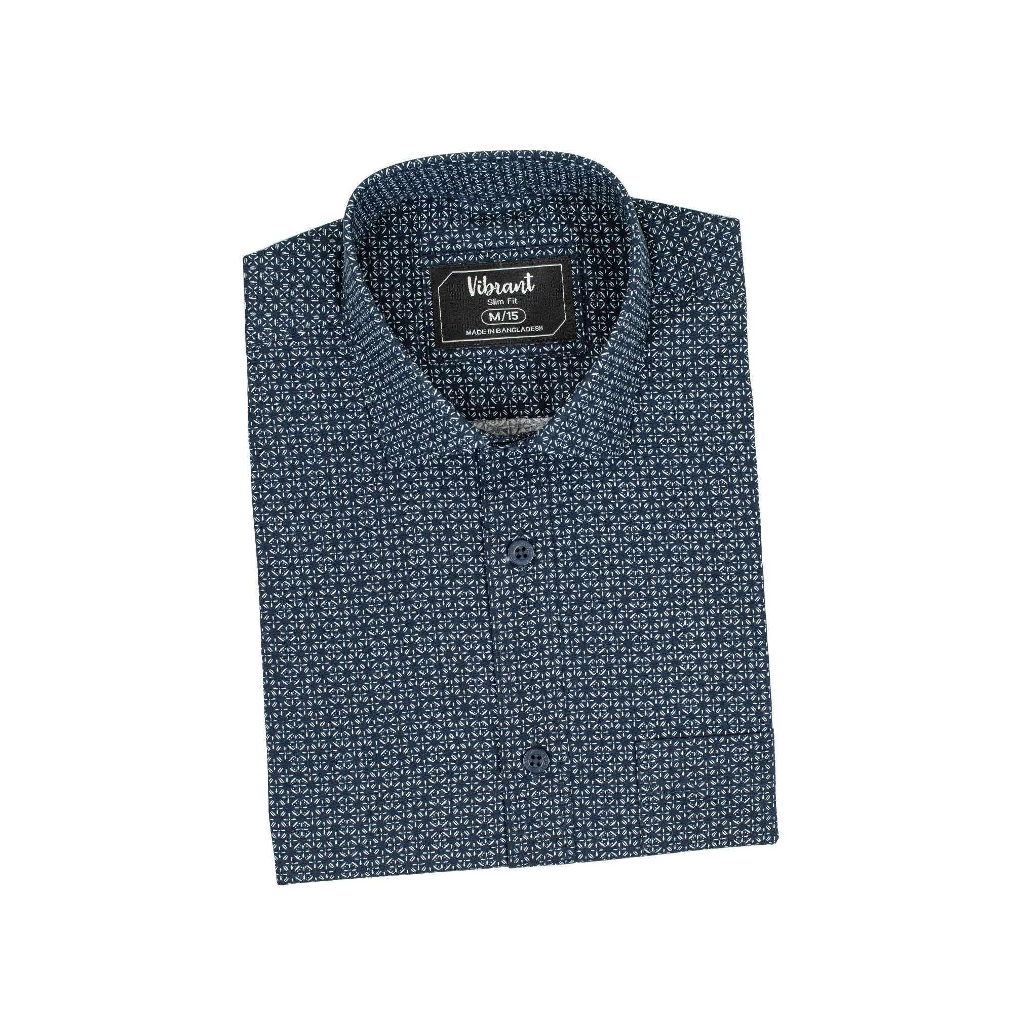 VIBRANT MEN'S GEOMETRIC PRINTED HALF SLEEVE SHIRT