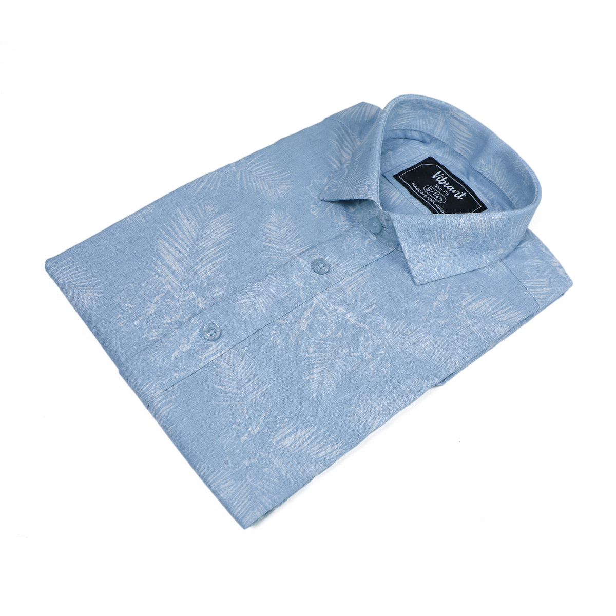 VIBRANT MEN HALF SLEEVE SKY PALM PRINTED SHIRT