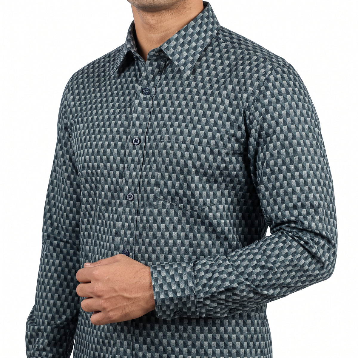 VIBRANT MEN’S SLIM FIT FORMAL FULL SHIRT