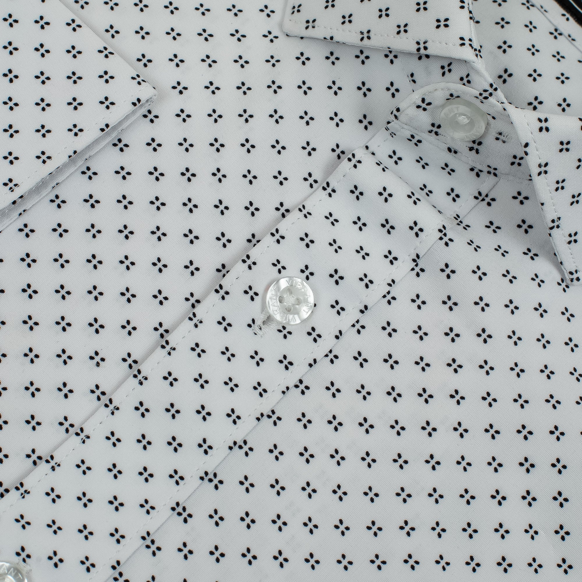 Vibrant Men's White Cotton Full Sleeve Printed Shirt - Premium Slim Fit for All-Day Comfort - Vibrantbd.com