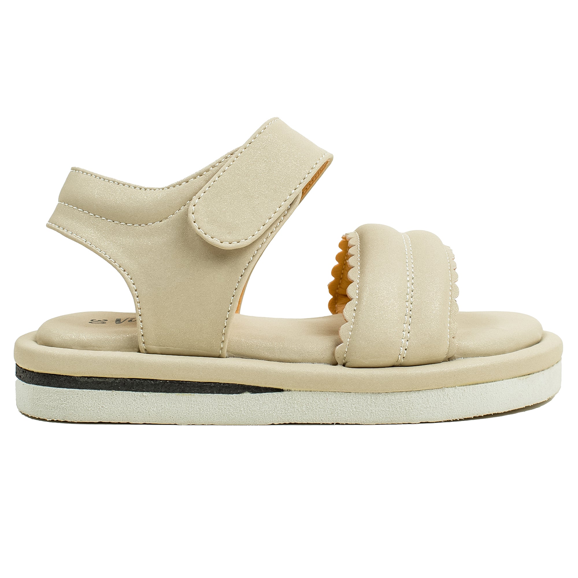 Vibrant Girls' Summer White Sandals – Soft PU Leather Shoes with Cushioned Insole & EVA Sole - Vibrantbd.com