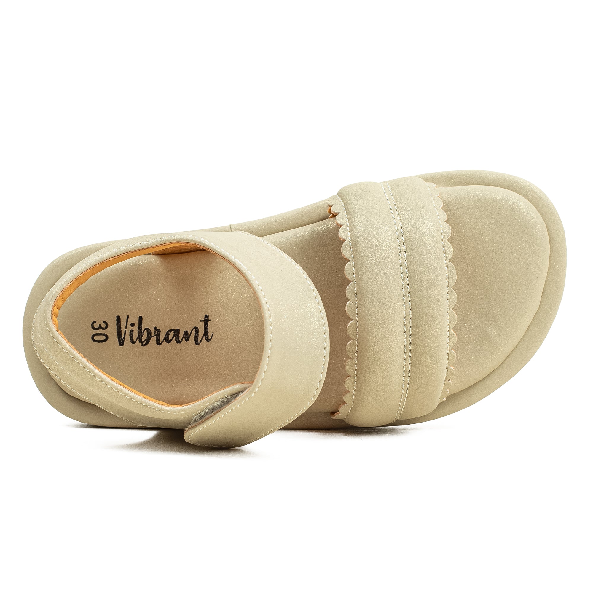 Vibrant Girls' Summer White Sandals – Soft PU Leather Shoes with Cushioned Insole & EVA Sole - Vibrantbd.com