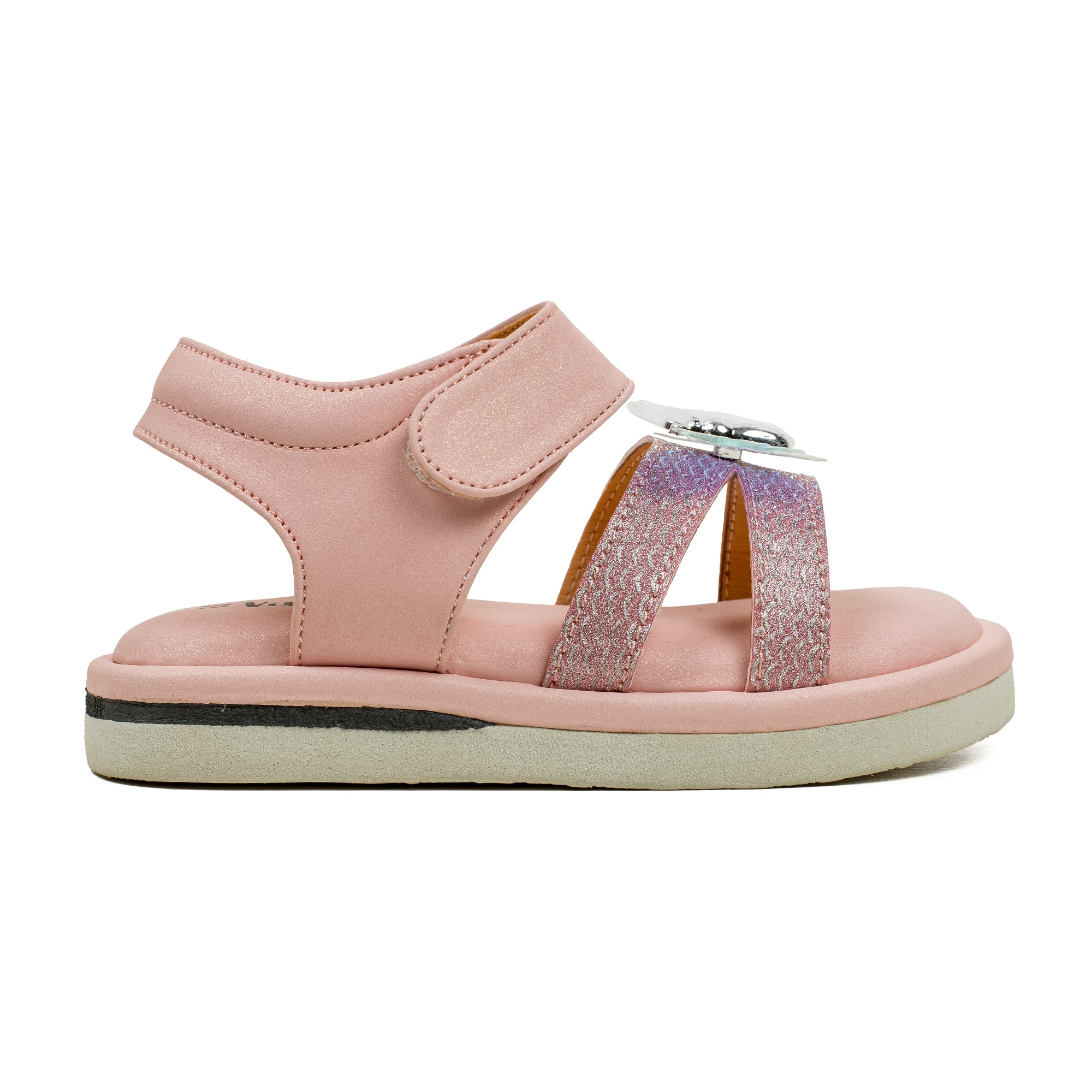 Vibrant Girls' Pink Butterfly Sandals – Stylish PU Upper Sandal with Cushioned Insole & EVA Sole - Vibrantbd.com