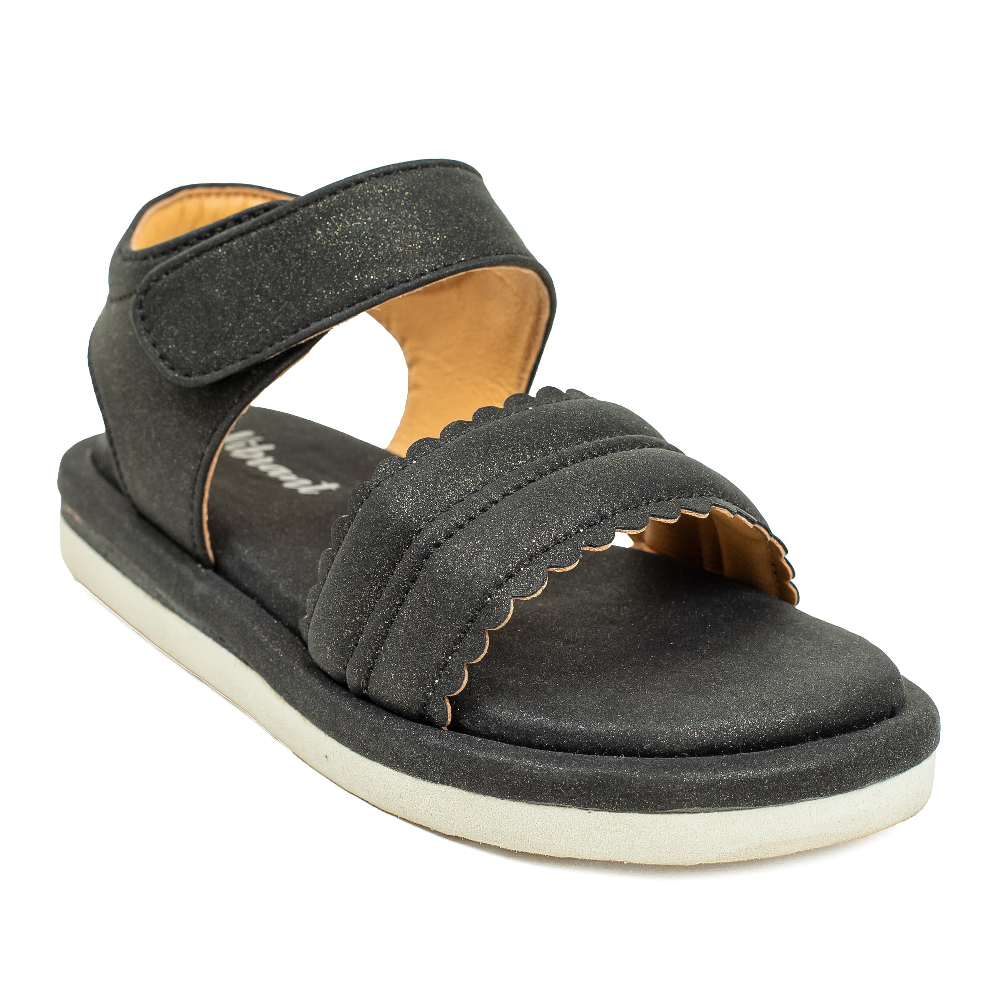Vibrant Girls' Summer Black Sandals – Soft PU Leather Shoes with Cushioned Insole & EVA Sole - Vibrantbd.com