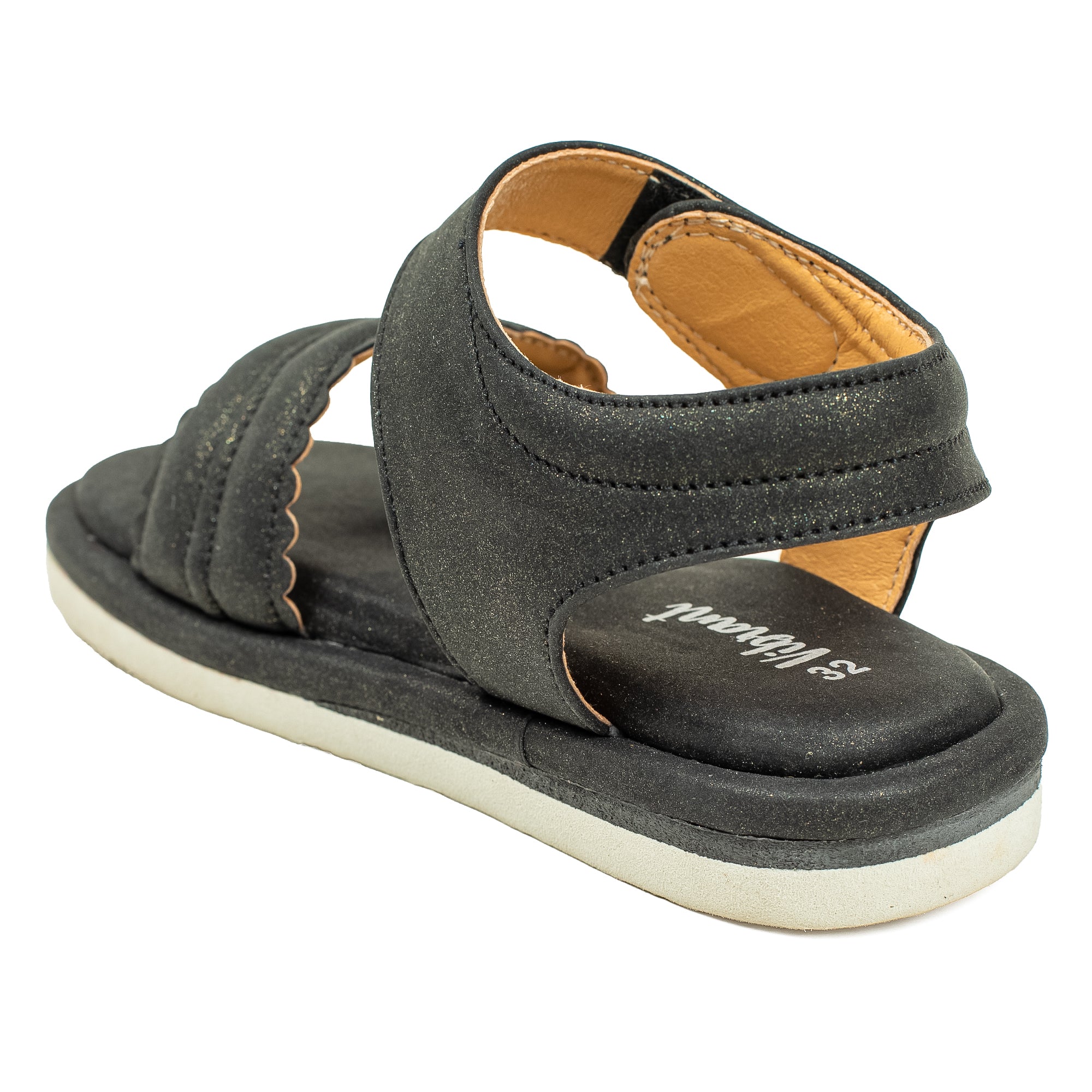 Vibrant Girls' Summer Black Sandals – Soft PU Leather Shoes with Cushioned Insole & EVA Sole - Vibrantbd.com