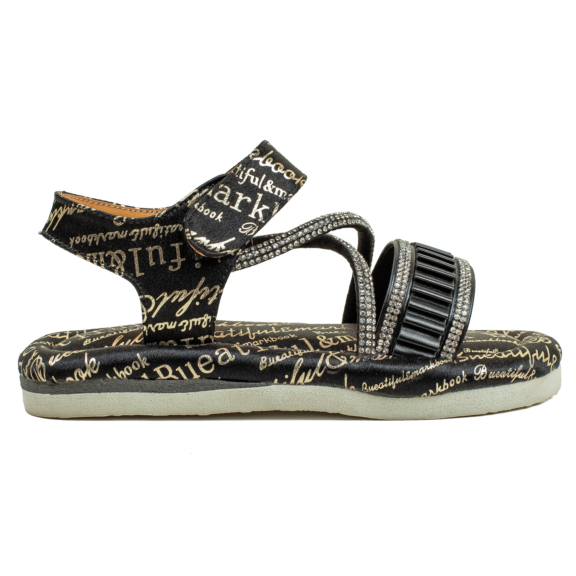 Vibrant Girls' Summer Black Sandals – Soft PU Leather Shoes with Cushioned Insole & EVA Sole - Vibrantbd.com
