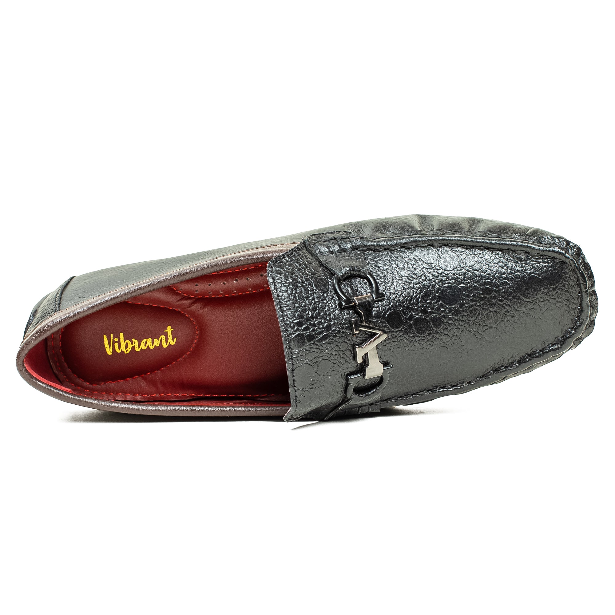 Vibrant Kids Black Moccasin Shoes with Cushioned Insole and Durable TPR Outsole - Vibrantbd.com