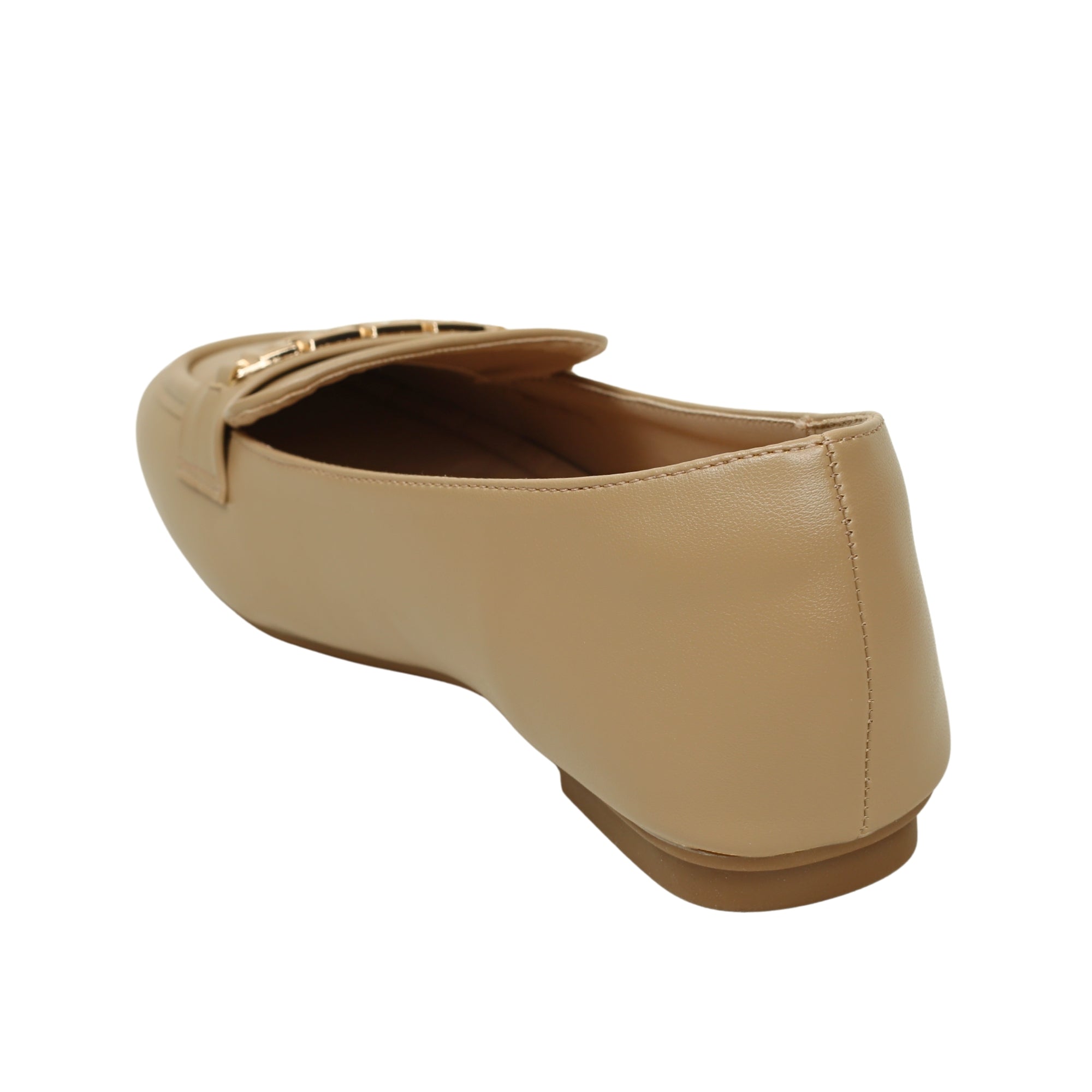VIBRANT CHIC CHAIN BEIGE LADIES LOAFER SHOES - Vibrantbd.com