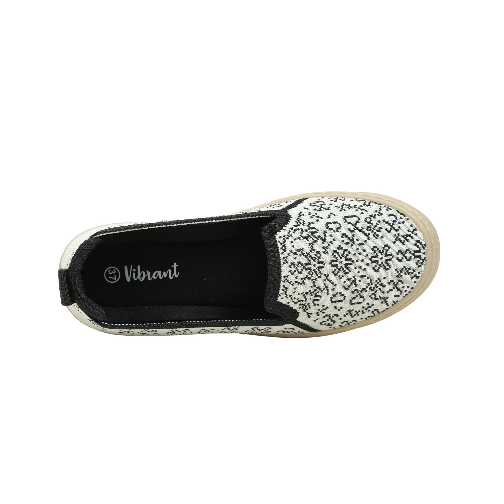 VIBRANT BLACK AND WHITE AVERO SHOE - Vibrantbd.com