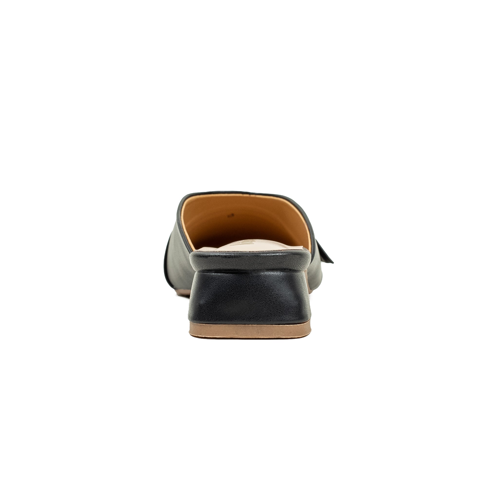 Vibrant Ladies Black & Beige PU Block Heel Shoes with Cushioned Insole - Elegant and Comfortable - Vibrantbd.com