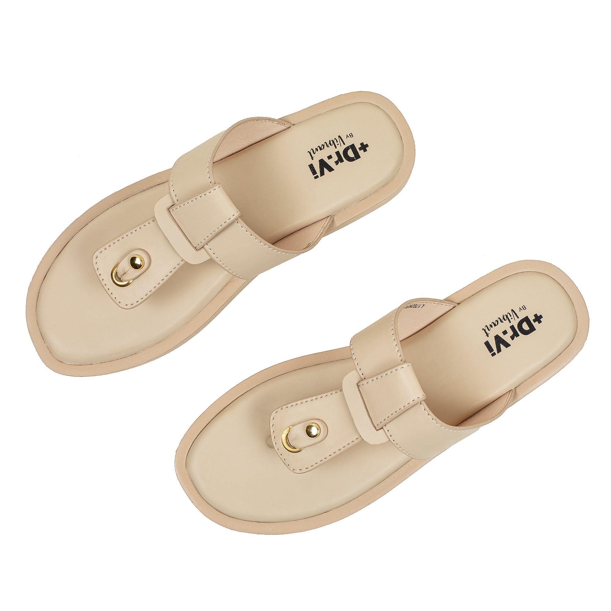 Ladies Dr. Vi Ultimate Comfort Beige Sandal | Stylish PU Upper with TPR Outsole and Cushioned Insole - Vibrantbd.com