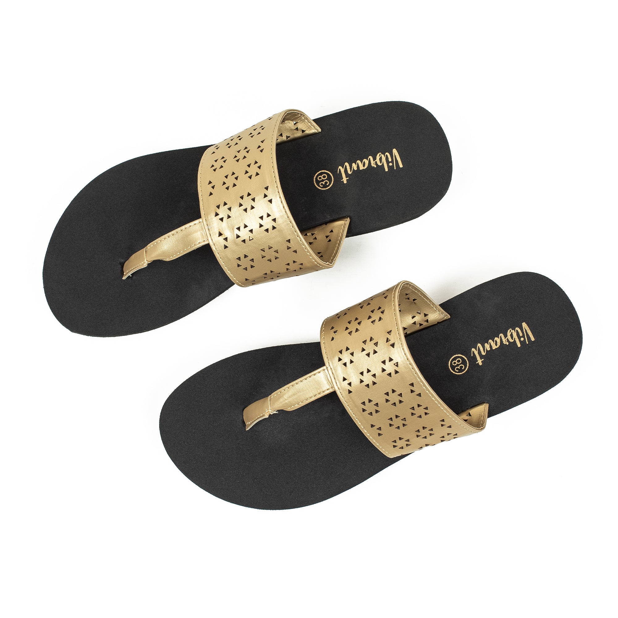 Women's Floral Wedge Heel Flip-Flop Sandal | Vibrant® Lightweight PVC Sole with PU/Fabric Upper - Vibrantbd.com