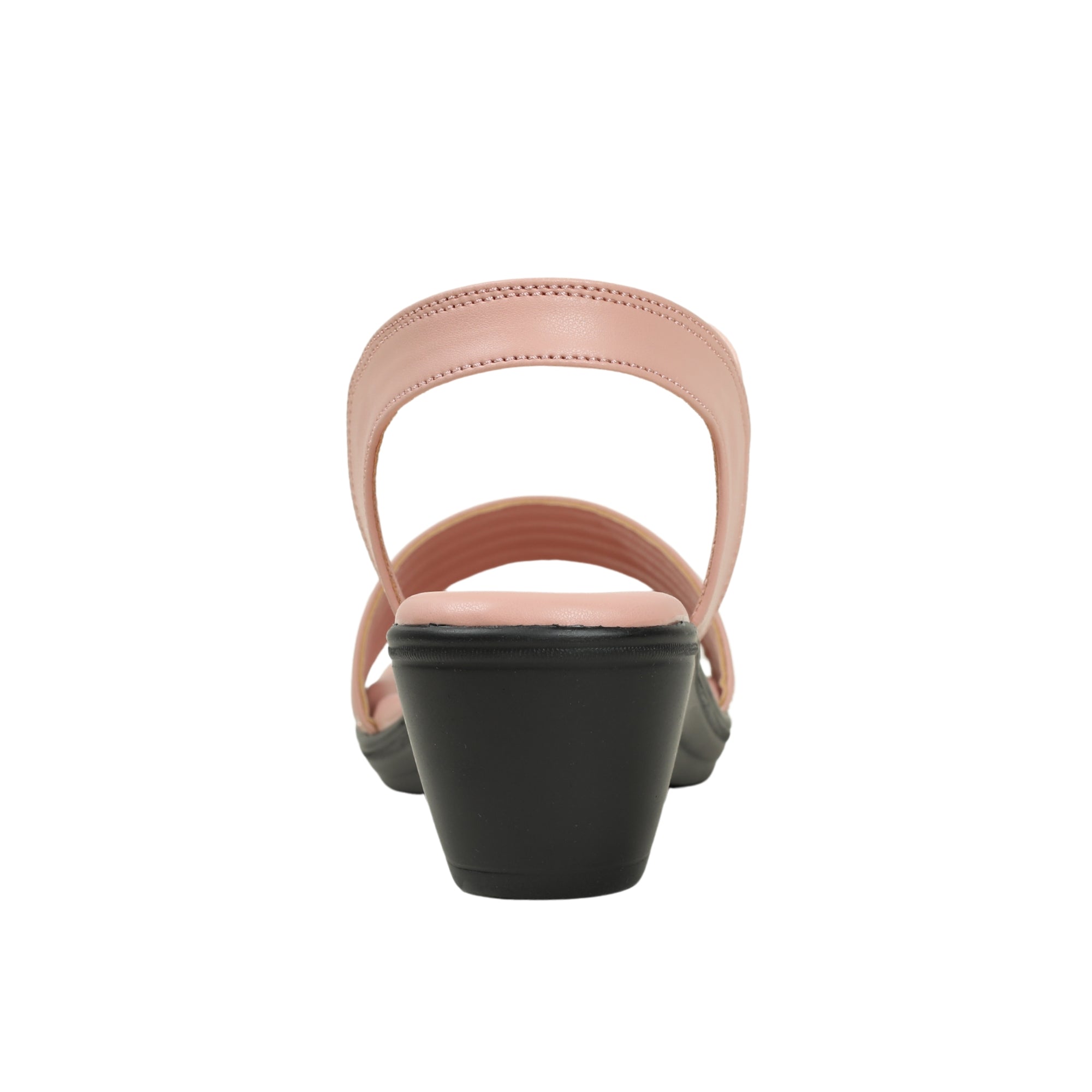 Vibrant Ladies Peach Wedge Heel Sandal – Elegant & Comfortable PU Leather Footwear - Vibrantbd.com