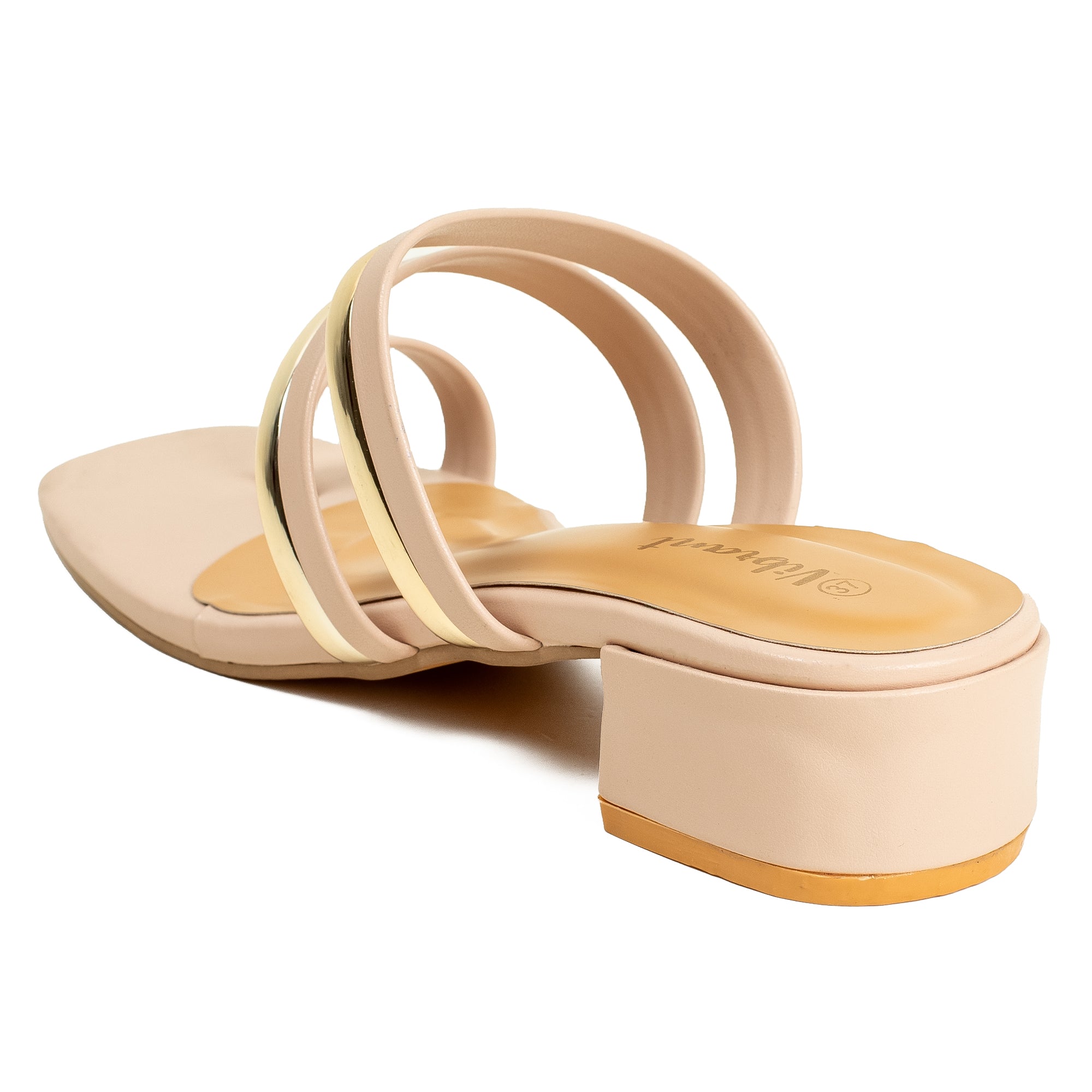 Vibrant Women's Beige Toe-Post Block Heel Sandal – Premium PU, Elegant & Comfortable - Vibrantbd.com