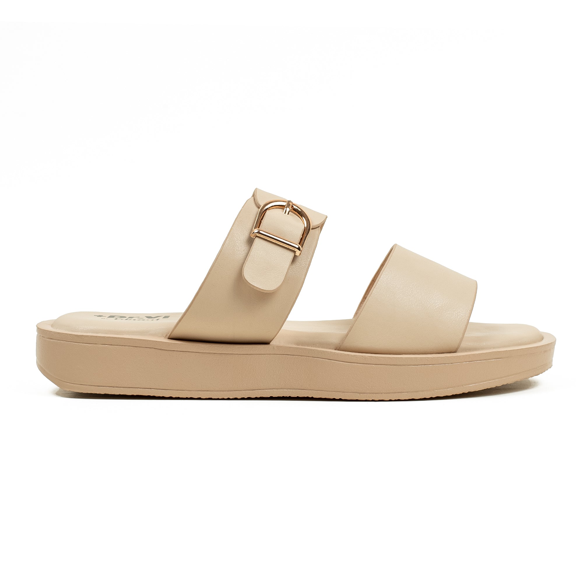 Ladies Dr. Vi Ultimate Comfort Beige Sandal | Stylish PU Upper with TPR Outsole and Cushioned Insole - Vibrantbd.com