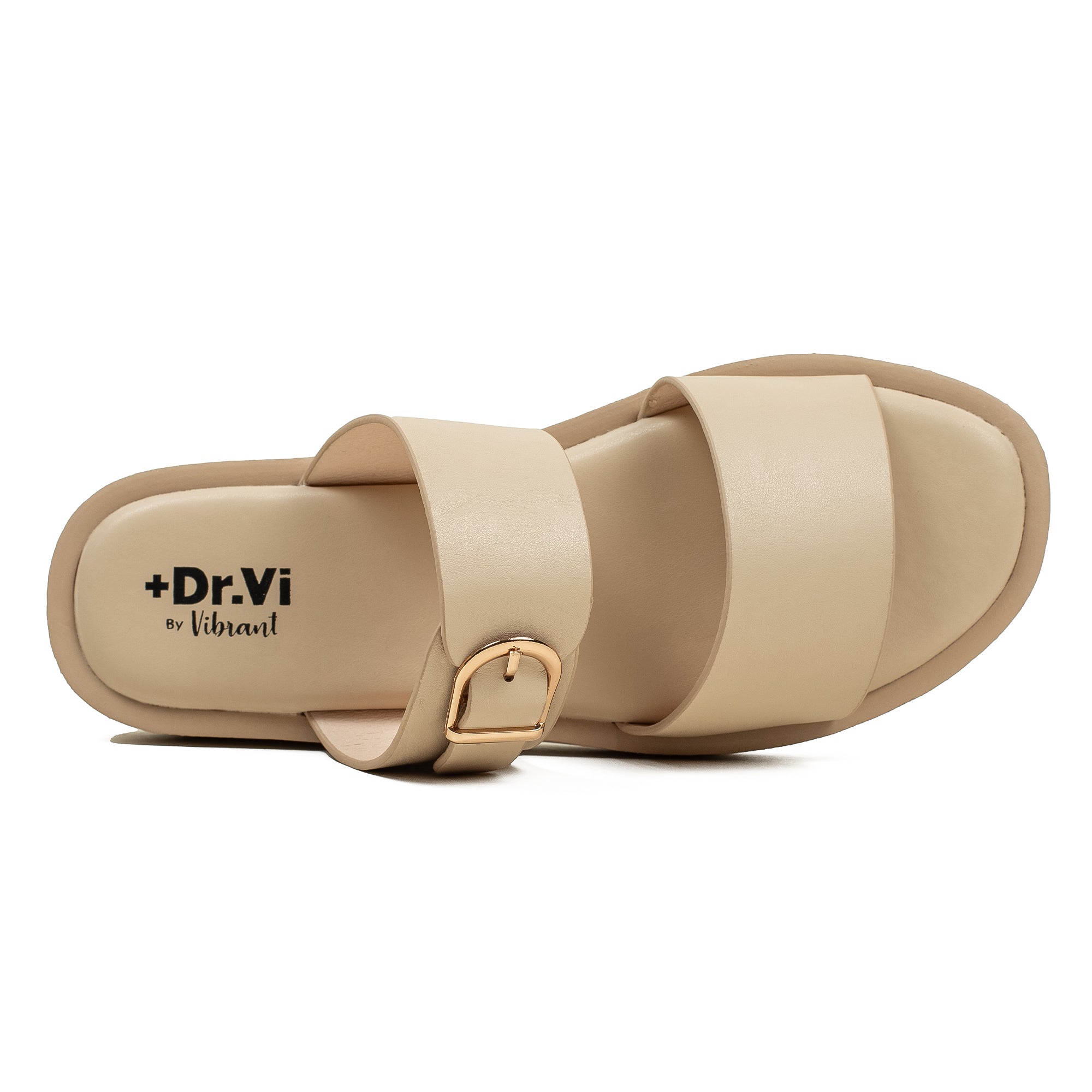 Ladies Dr. Vi Ultimate Comfort Beige Sandal | Stylish PU Upper with TPR Outsole and Cushioned Insole - Vibrantbd.com