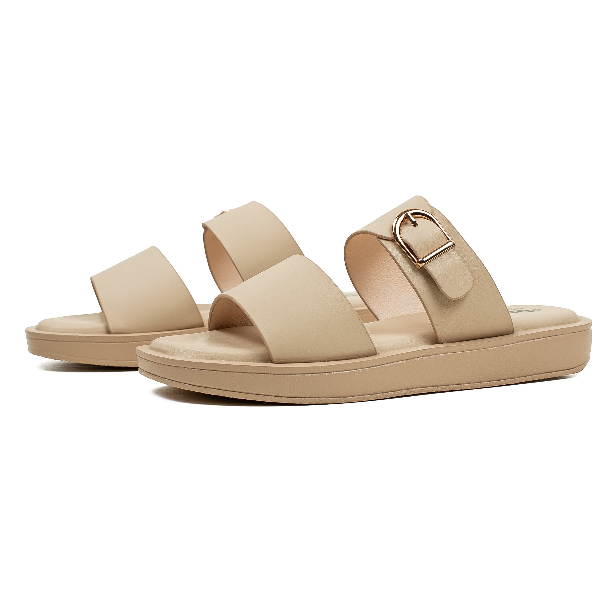 Ladies Dr. Vi Ultimate Comfort Beige Sandal | Stylish PU Upper with TPR Outsole and Cushioned Insole - Vibrantbd.com