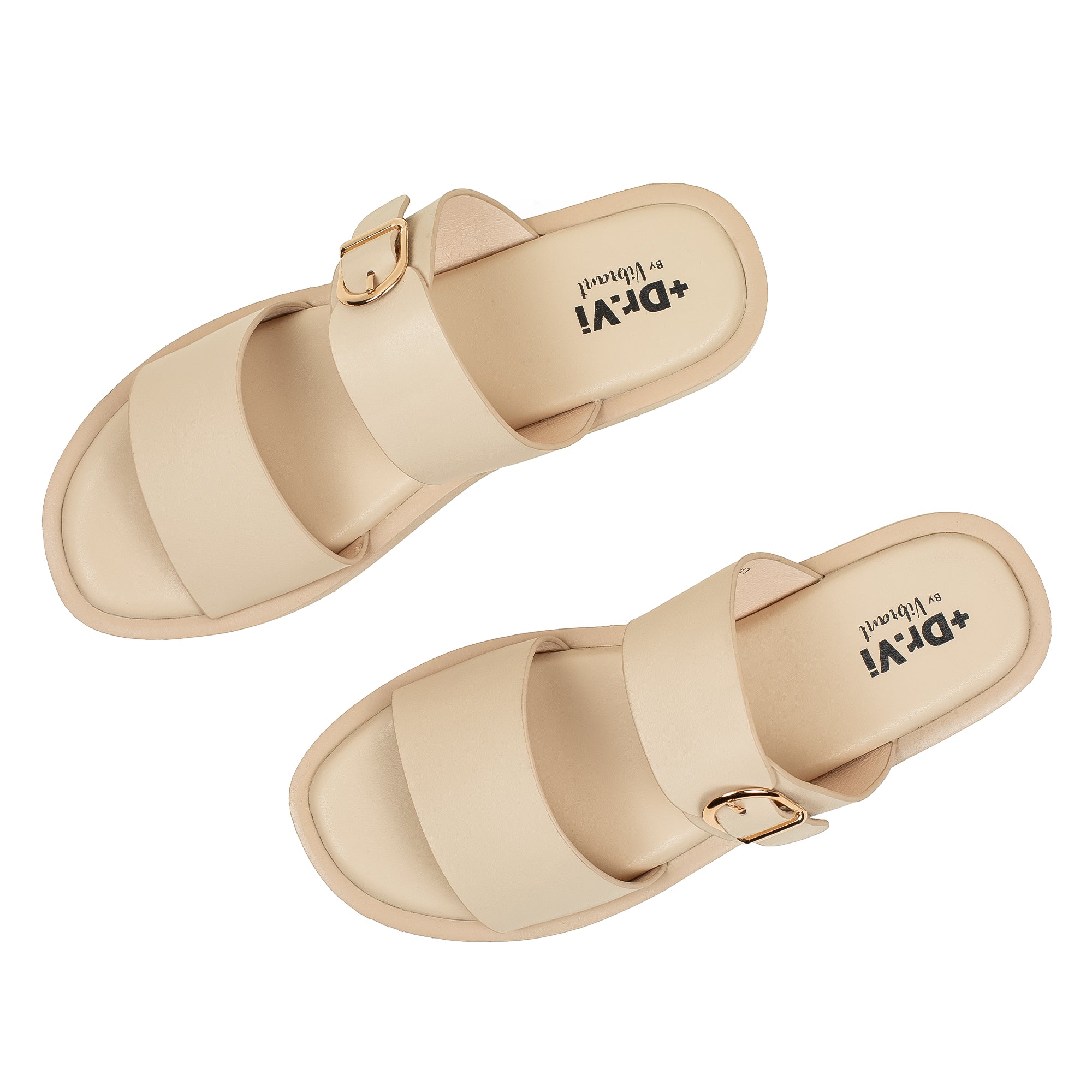 Ladies Dr. Vi Ultimate Comfort Beige Sandal | Stylish PU Upper with TPR Outsole and Cushioned Insole - Vibrantbd.com