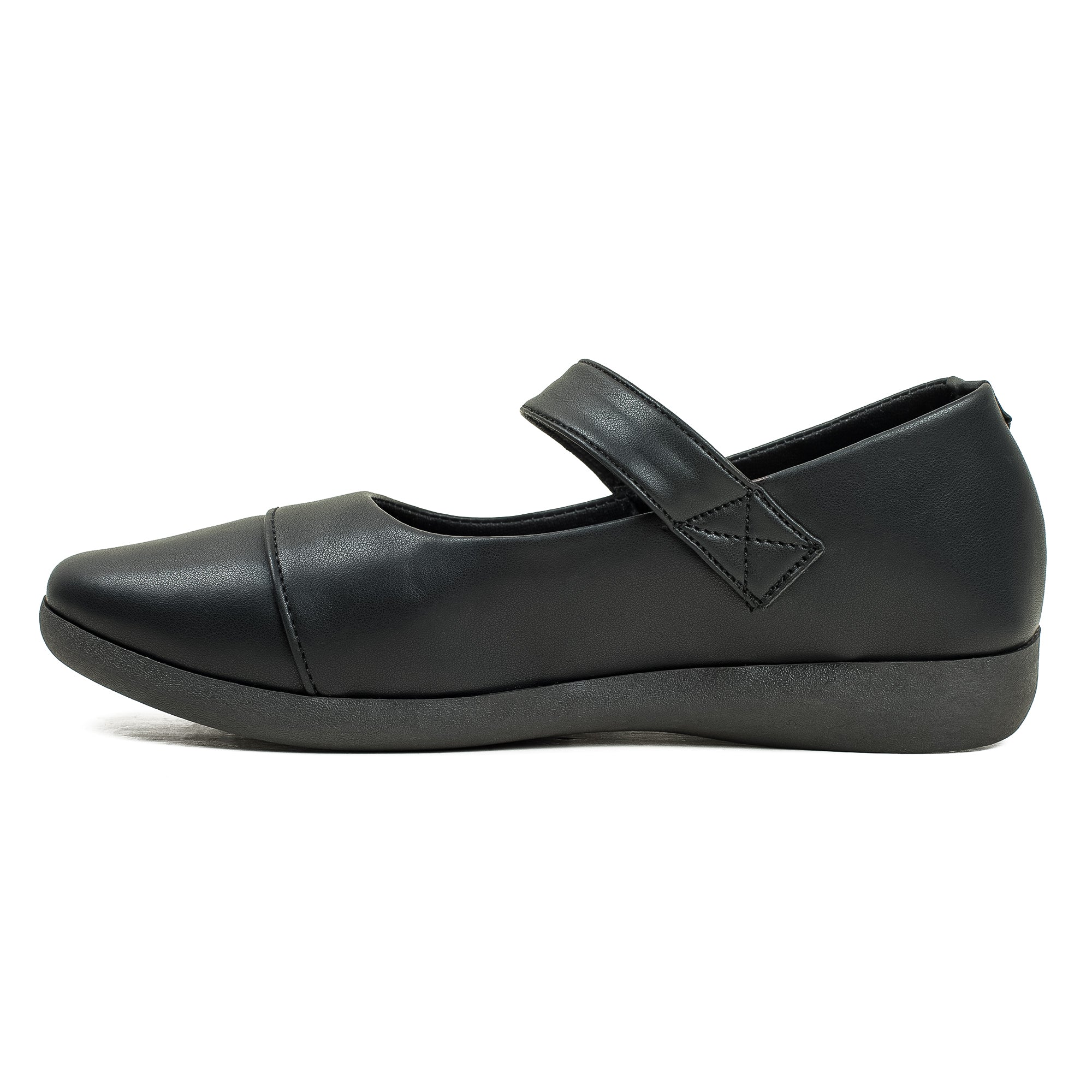 Scholar by Vibrant Black Girls' School Shoes – Comfortable PU Leather with Cushioned Insole & Wedge Heel for All-Day Wear - Vibrantbd.com
