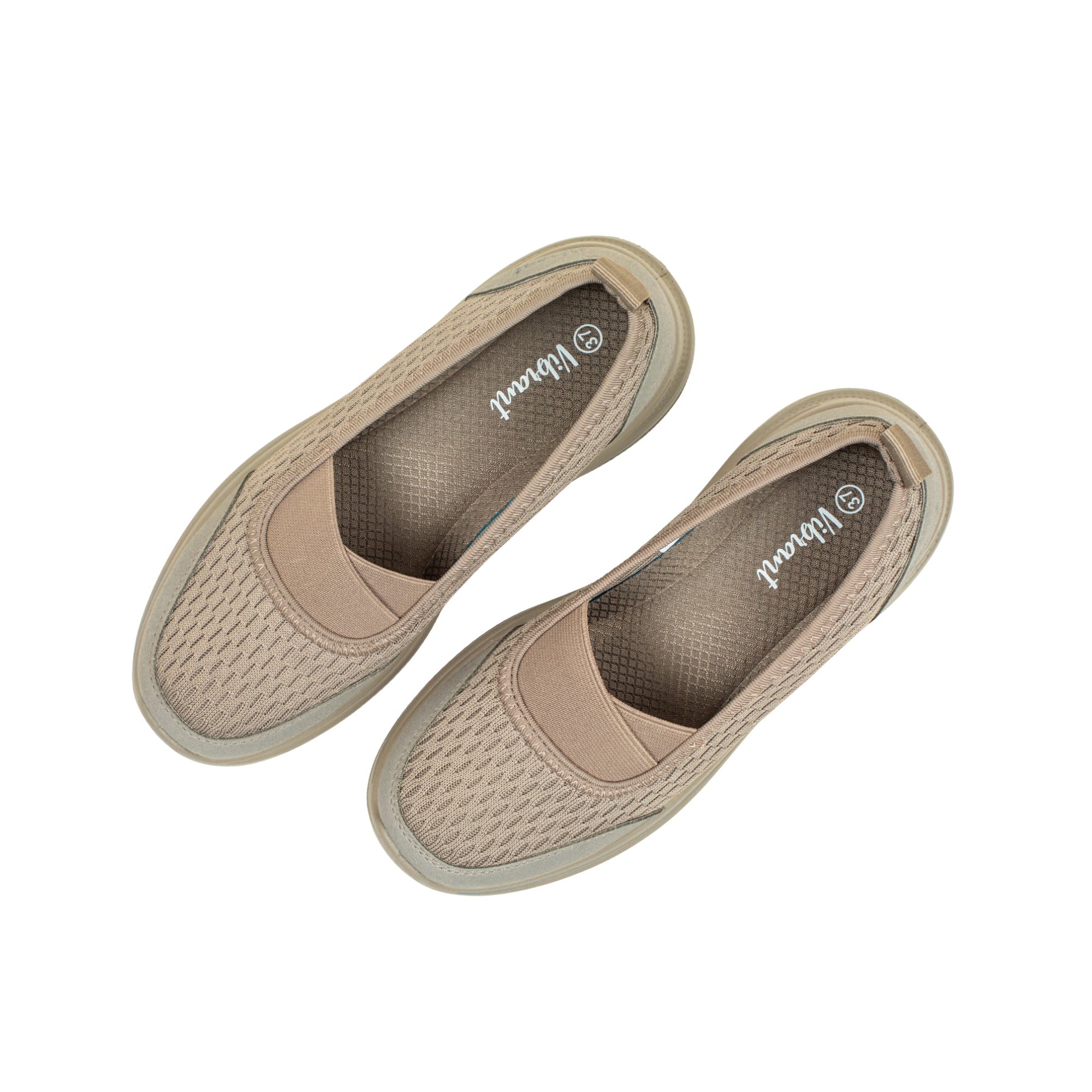 VIBRANT VELNORA LIGHT MOCHA BROWN SHOES - Vibrantbd.com