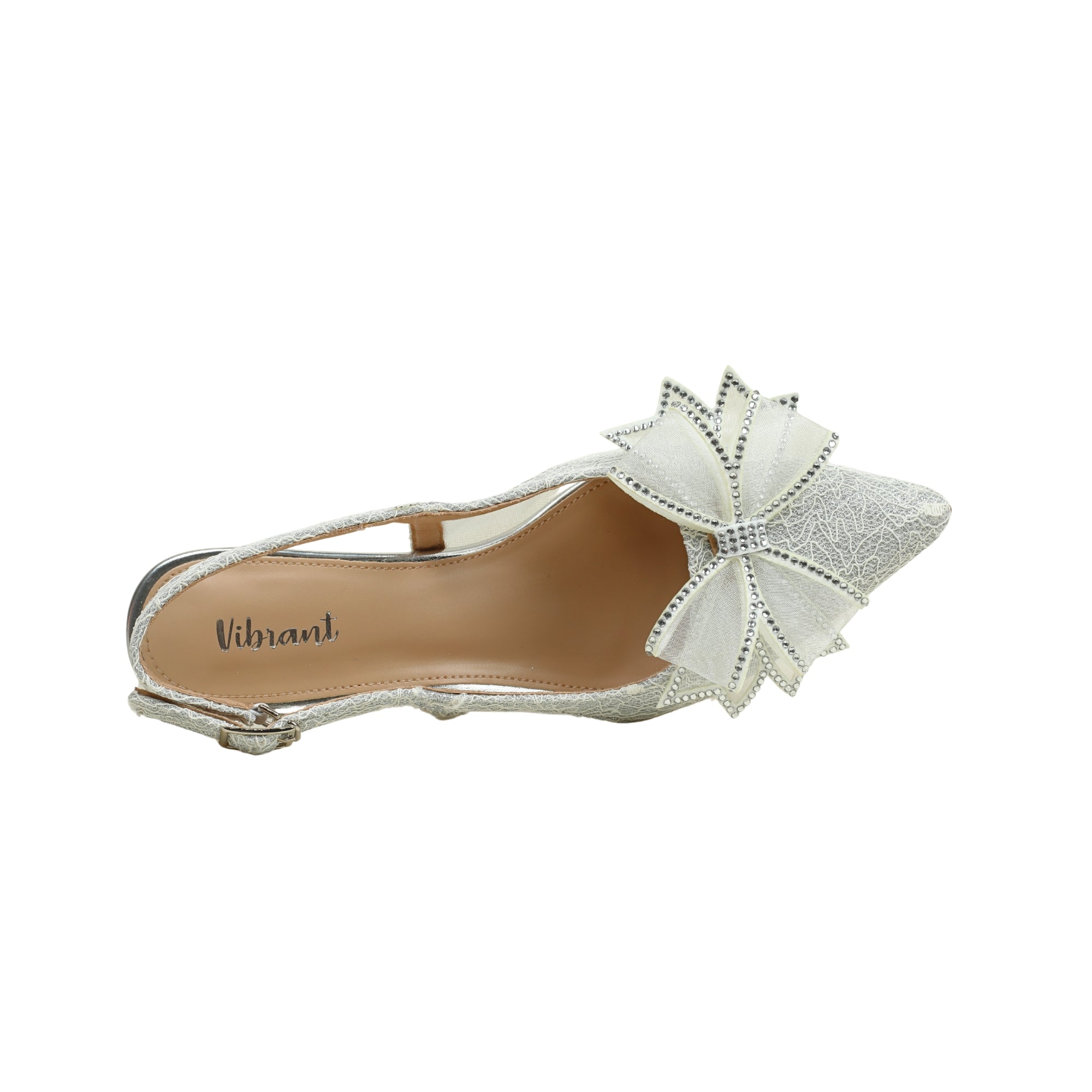 VIBRANT WOMEN SILVER SLING BACK HEEL - Vibrantbd.com