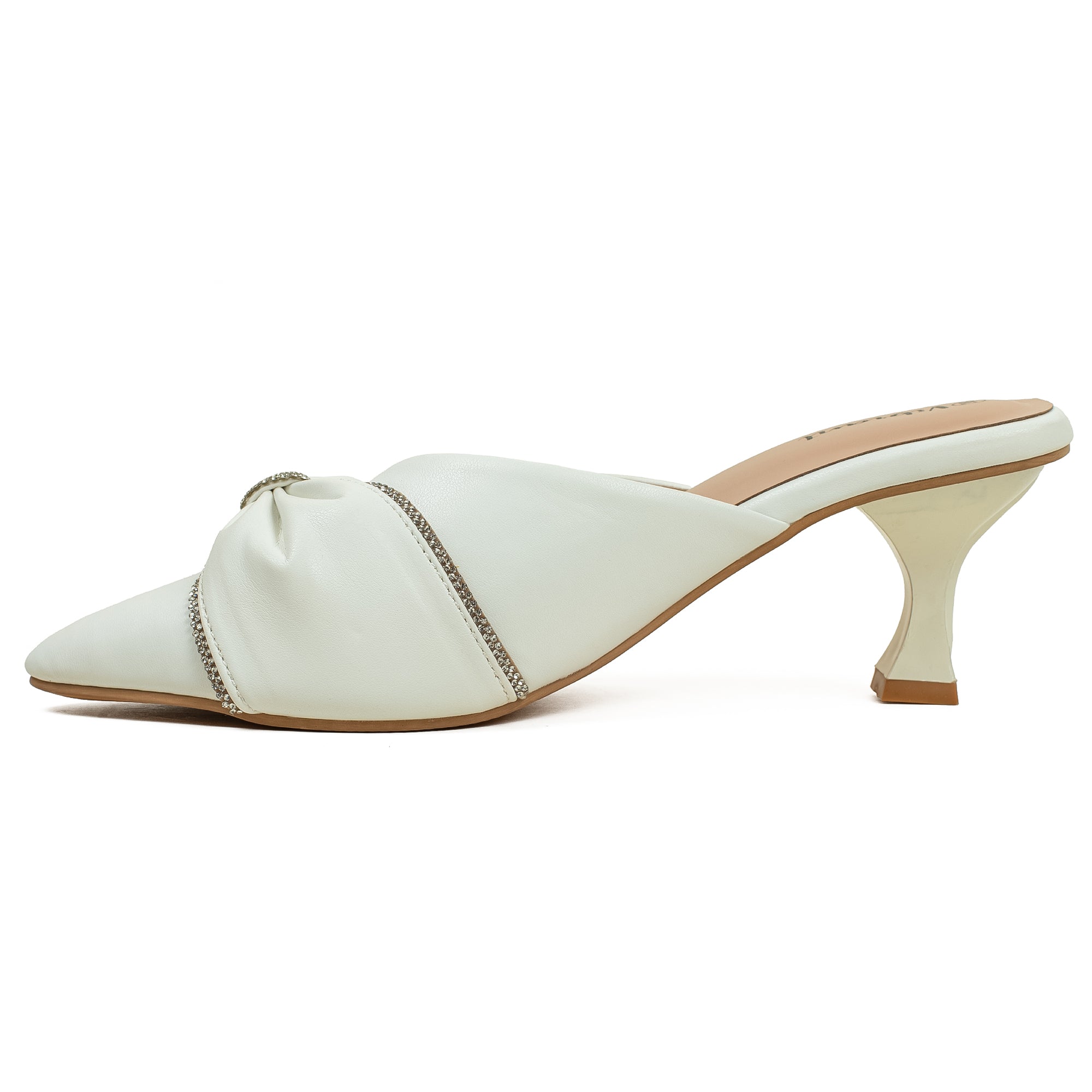 Vibrant Women's white pointed-toe heel - Vibrantbd.com