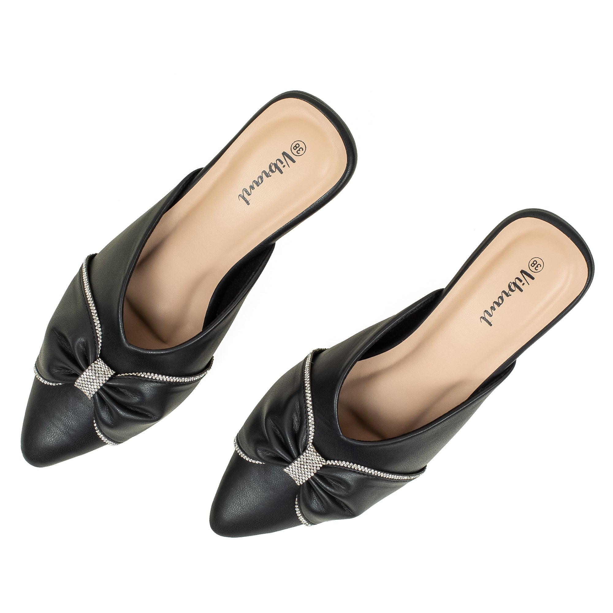 Vibrant Women's Black pointed-toe heels - Vibrantbd.com