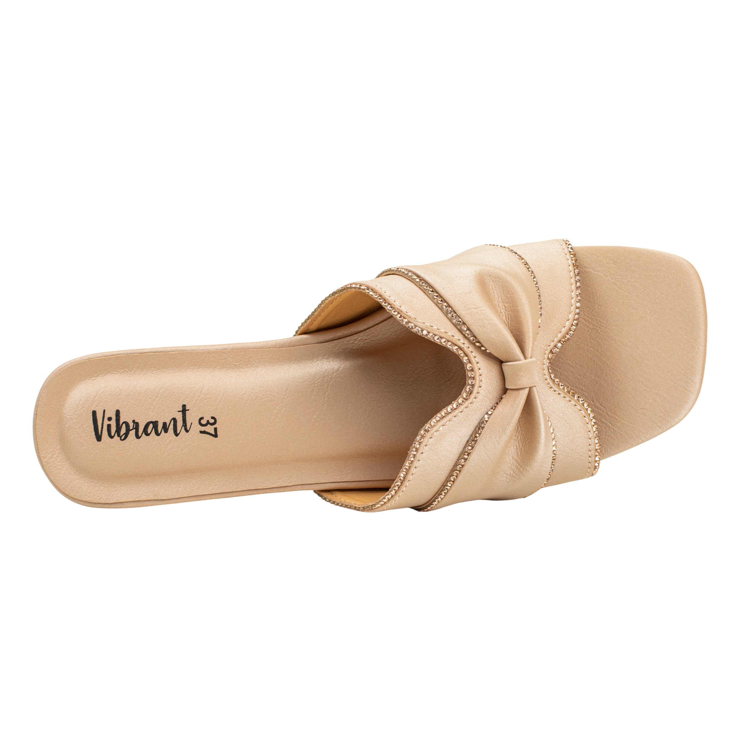 Light Beige Luxe Stride Heeled Mules
