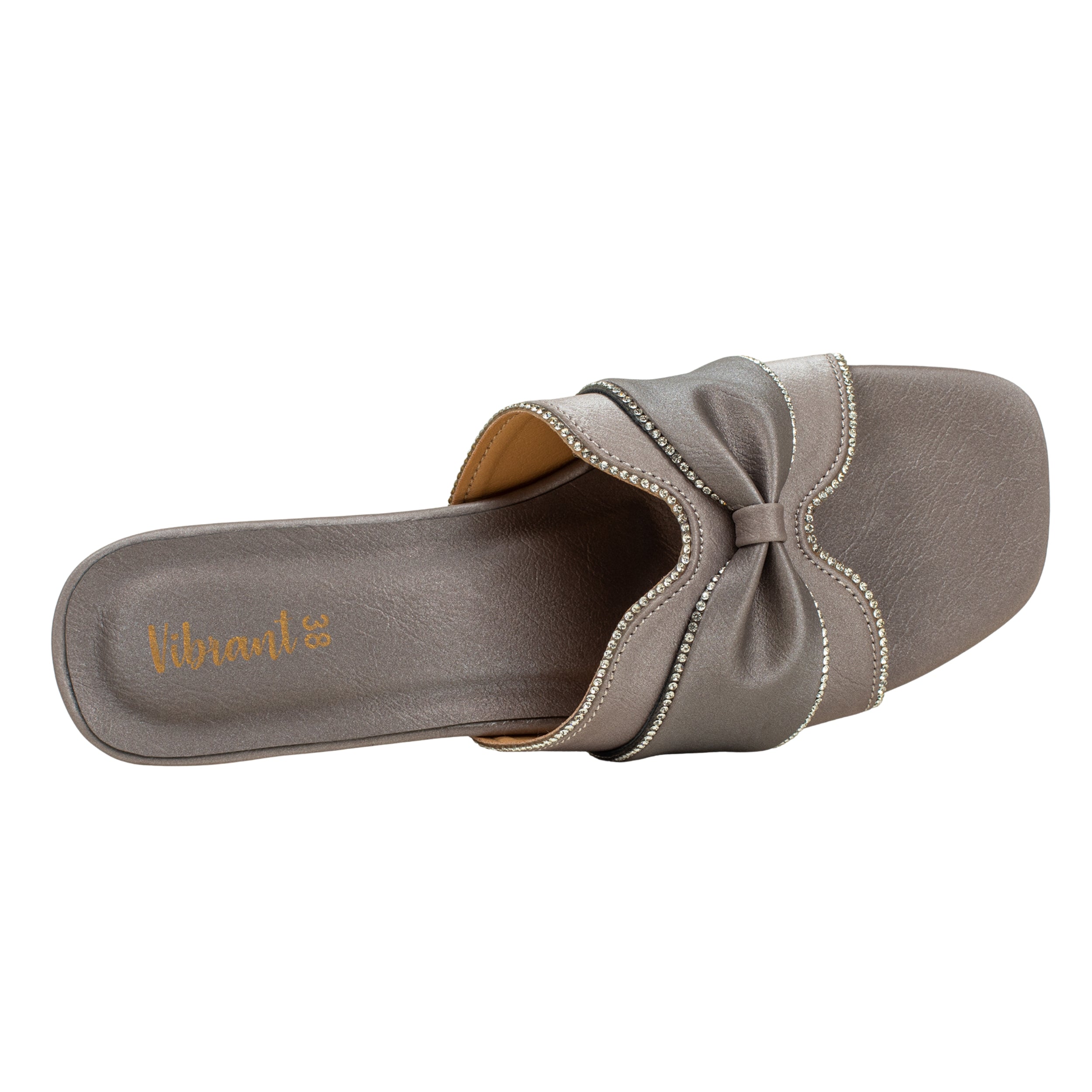 Silver Luxe Stride Heeled Mules