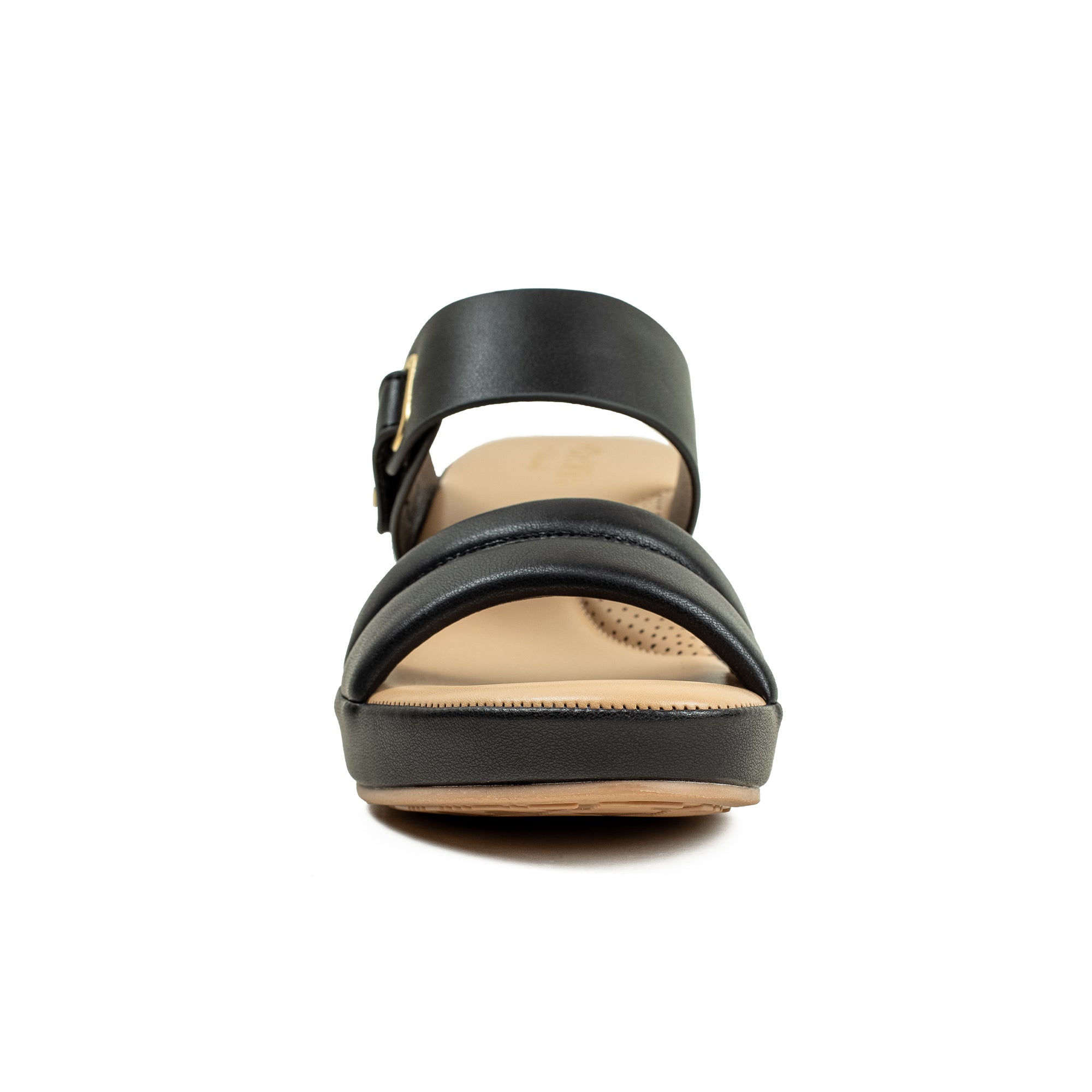 Vibrant Ladies’ Black Wedge Heel Sandal – Dr. Vi Super Comfortable Fashion Sandal with PU Leather Upper & TPR Outsole - Vibrantbd.com