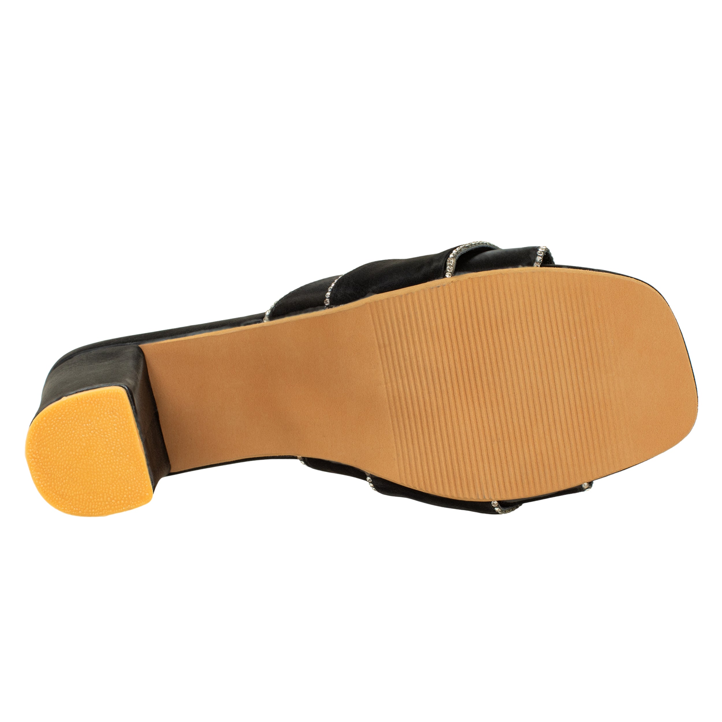 Black Luxe Stride Heeled Mules - Vibrantbd.com