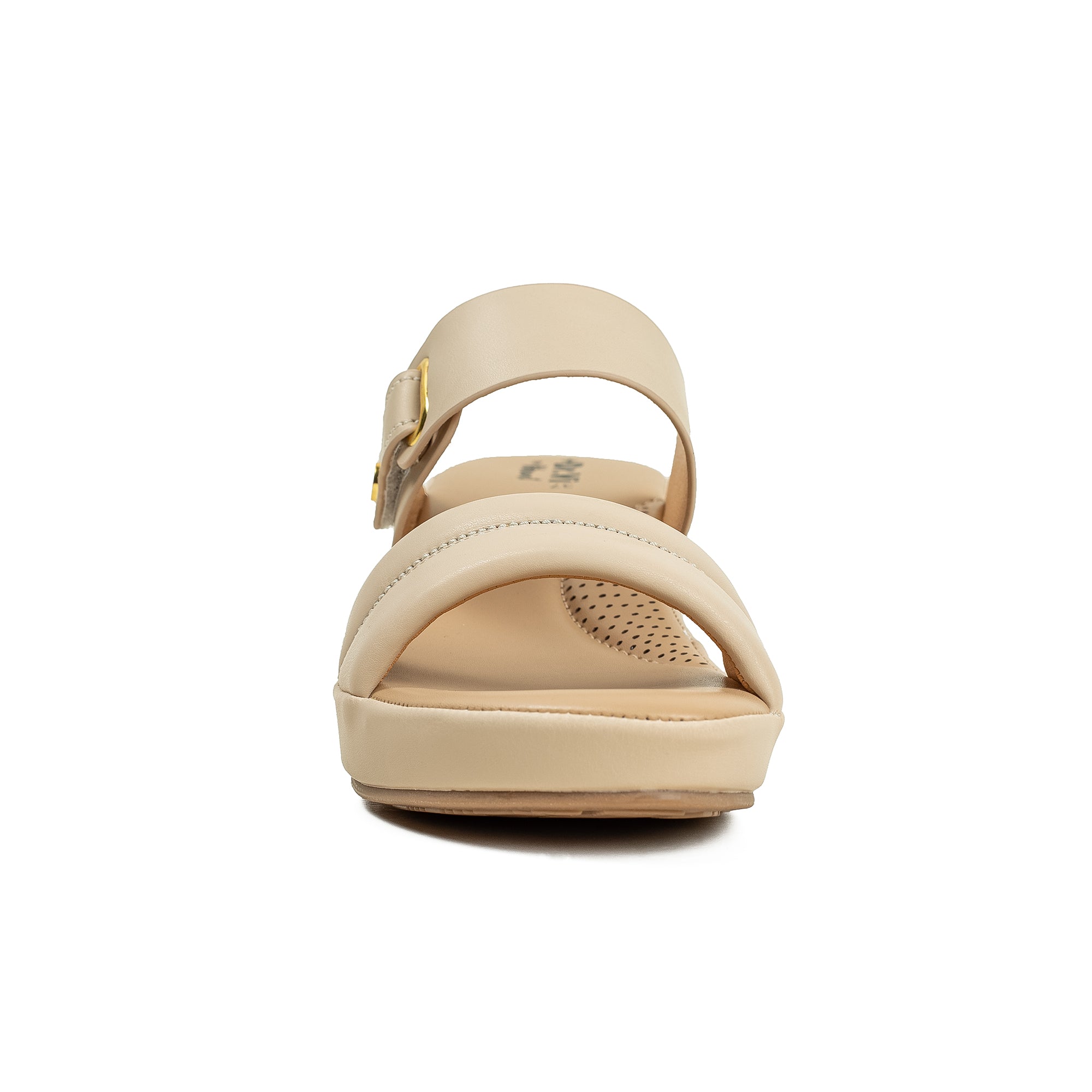 Vibrant Ladies’ Beige Wedge Heel Sandal – Dr. Vi Super Comfortable Fashion Sandal with PU Leather Upper & TPR Outsole - Vibrantbd.com