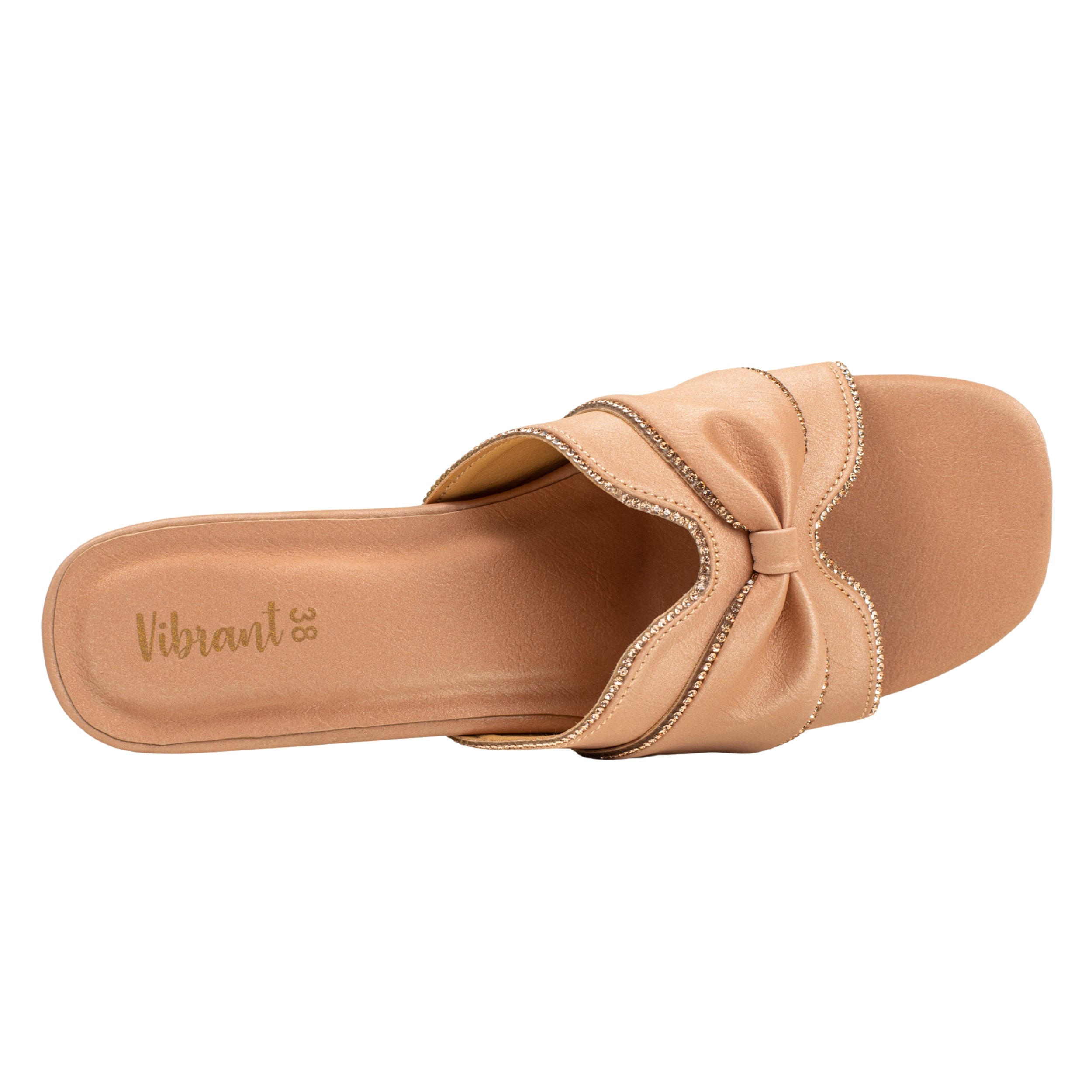 Beige Luxe Stride Heeled Mules